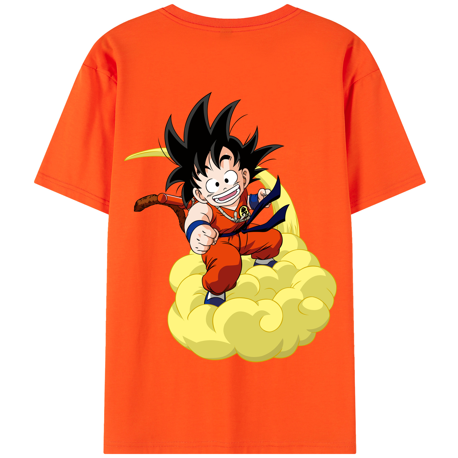 （画像用） ドラゴンボール 孫悟空（そん ごくう）Son Goku カカロット DRAGON BALL Kakarotto 綿100％半袖Tシャツ（背面プリント）