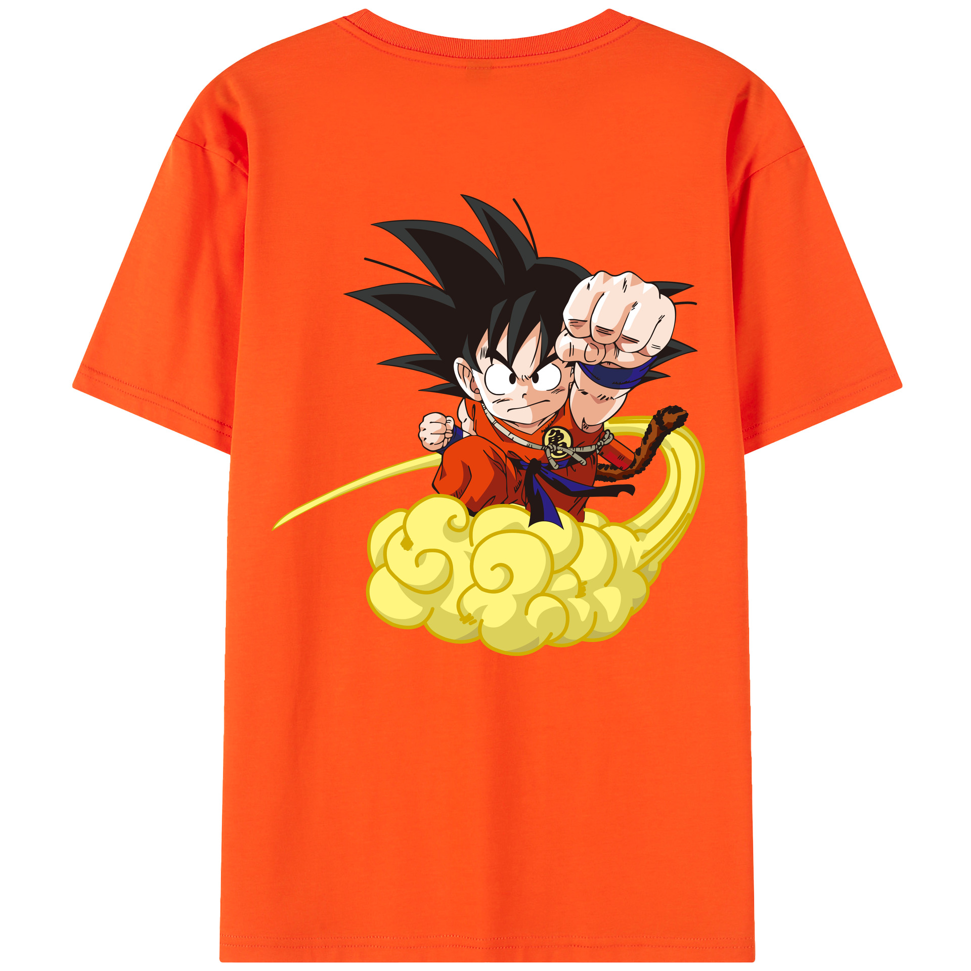 （画像用） ドラゴンボール 孫悟空（そん ごくう）Son Goku カカロット DRAGON BALL Kakarotto 綿100％半袖Tシャツ（背面プリント）