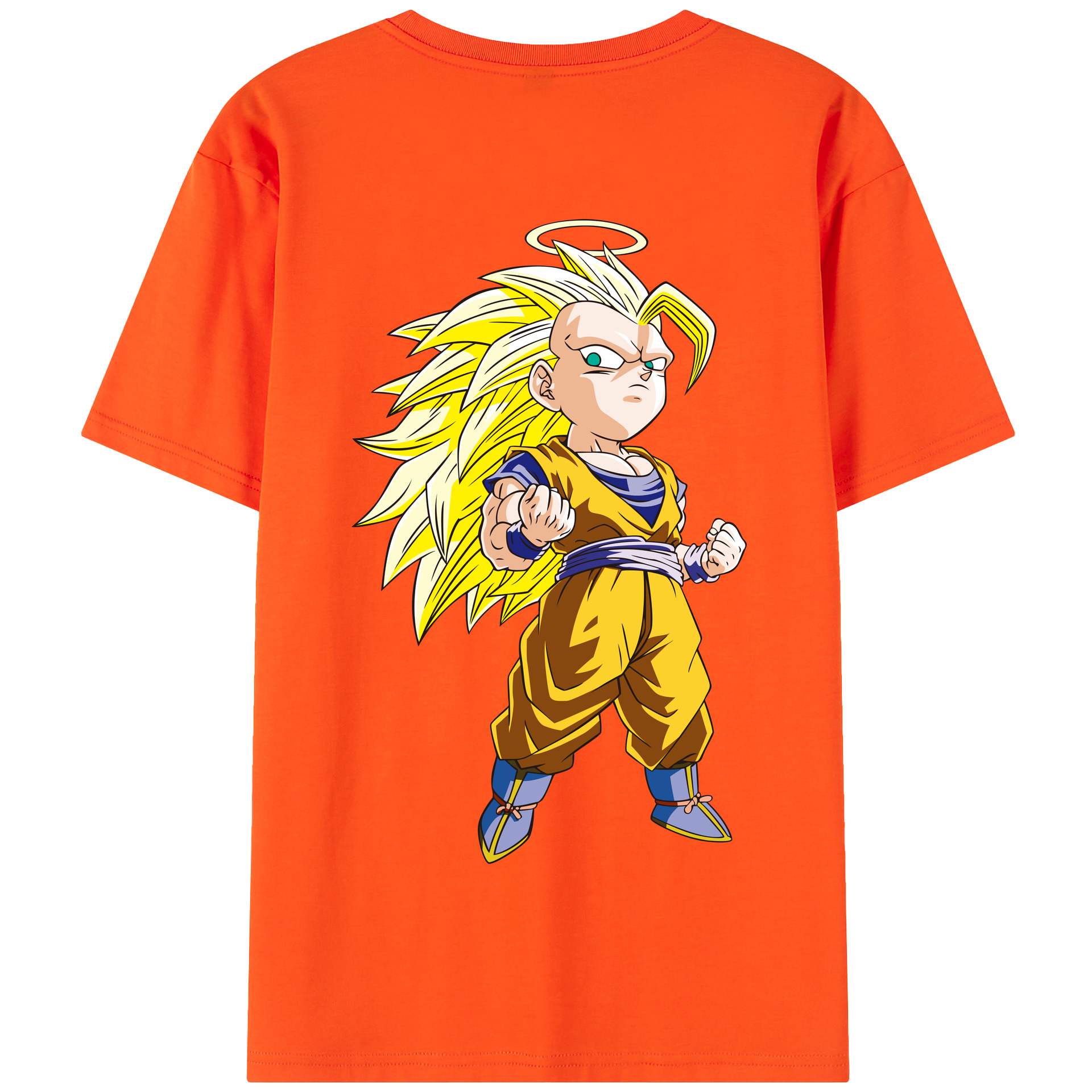 （画像用） ドラゴンボール 孫悟空（そん ごくう）Son Goku カカロット DRAGON BALL Kakarotto 綿100％半袖Tシャツ（背面プリント）