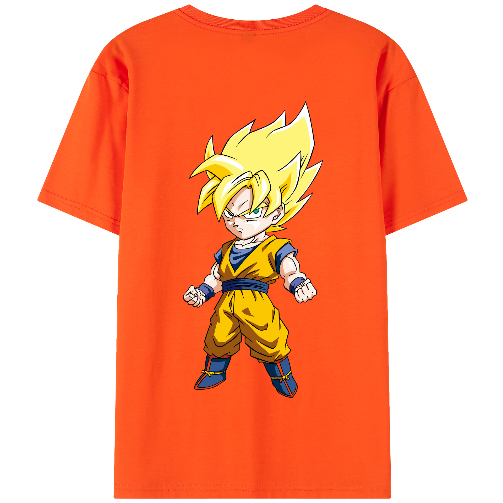 （画像用） ドラゴンボール 孫悟空（そん ごくう）Son Goku カカロット DRAGON BALL Kakarotto 綿100％半袖Tシャツ（背面プリント）