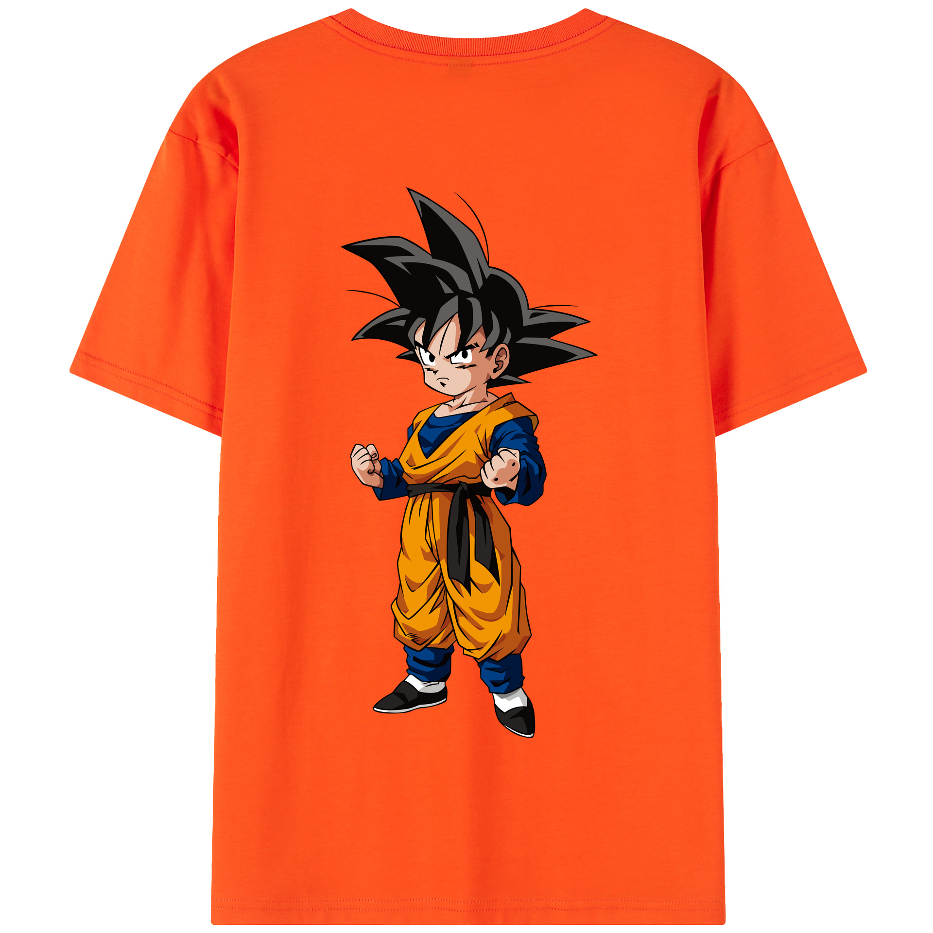 （画像用） ドラゴンボール 孫悟空（そん ごくう）Son Goku カカロット DRAGON BALL Kakarotto 綿100％半袖Tシャツ（背面プリント）