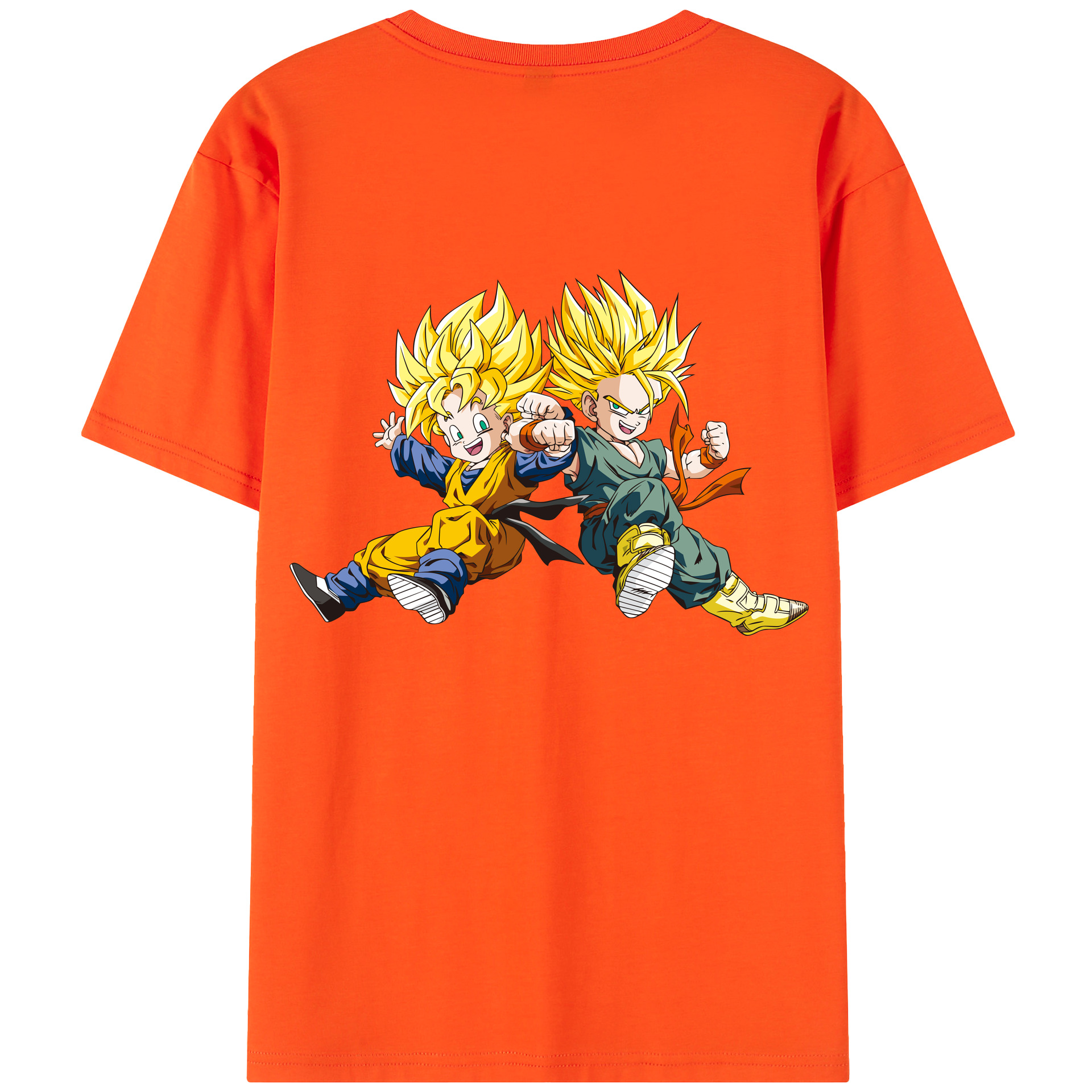 （画像用） ドラゴンボール 孫悟空（そん ごくう）Son Goku カカロット DRAGON BALL Kakarotto 綿100％半袖Tシャツ（背面プリント）