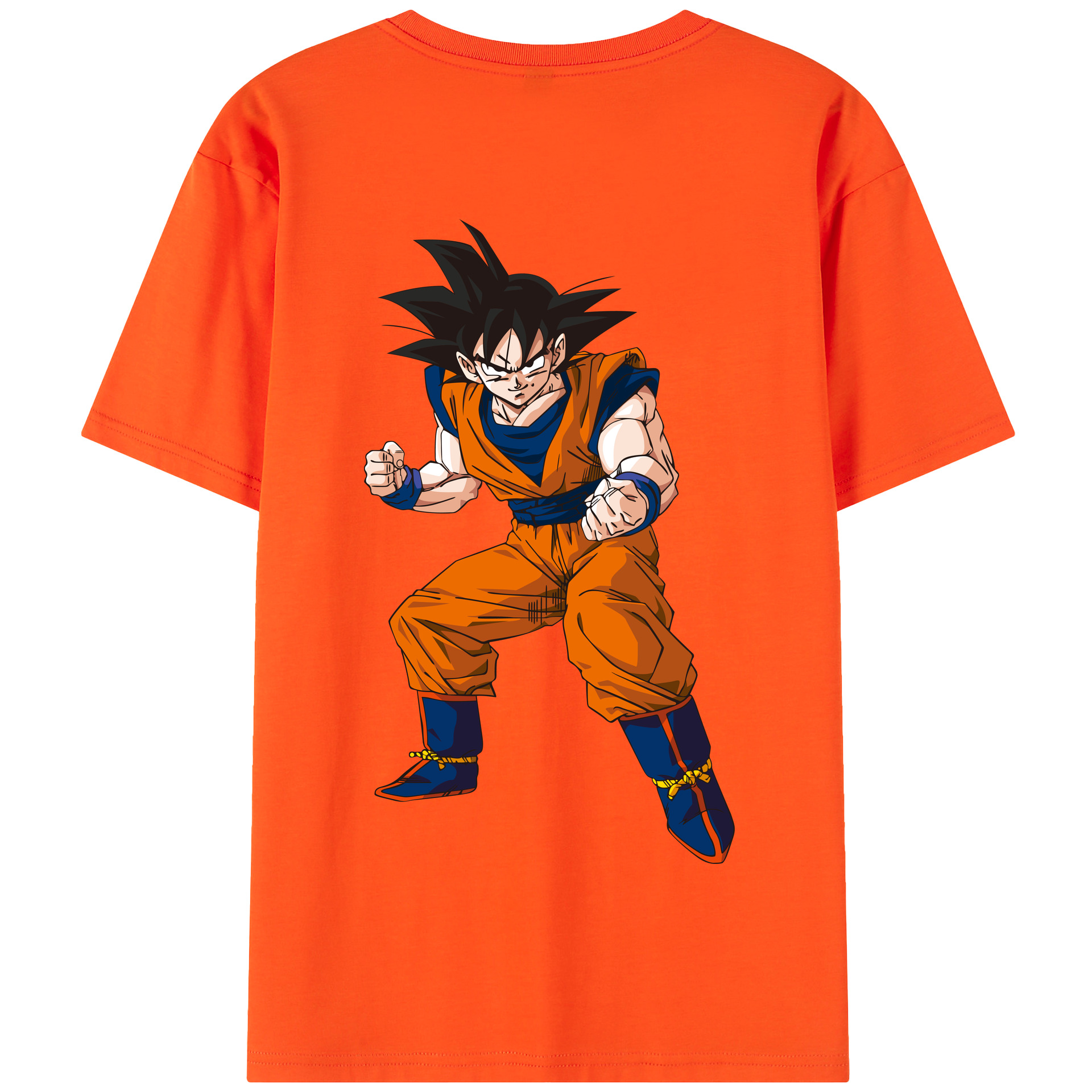 （画像用） ドラゴンボール 孫悟空（そん ごくう）Son Goku カカロット DRAGON BALL Kakarotto 綿100％半袖Tシャツ（背面プリント）