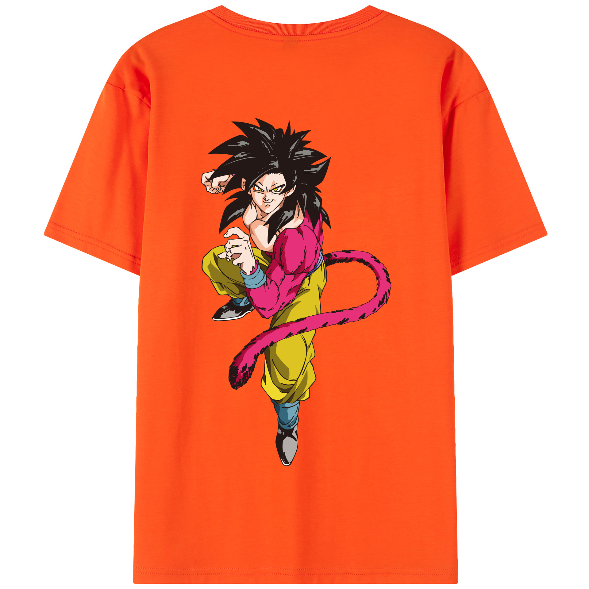 （画像用） ドラゴンボール 孫悟空（そん ごくう）Son Goku カカロット DRAGON BALL Kakarotto 綿100％半袖Tシャツ（背面プリント）