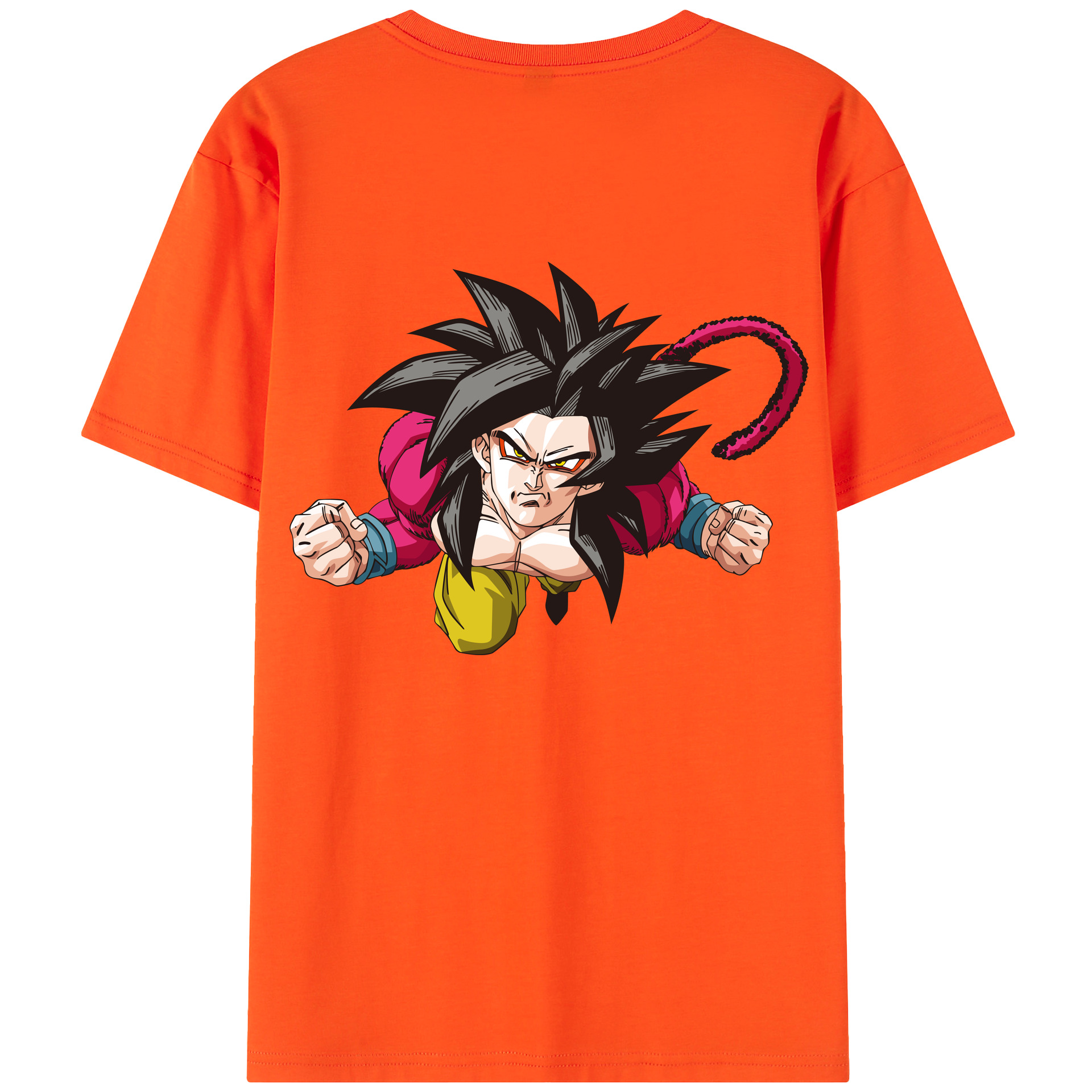 （画像用） ドラゴンボール 孫悟空（そん ごくう）Son Goku カカロット DRAGON BALL Kakarotto 綿100％半袖Tシャツ（背面プリント）
