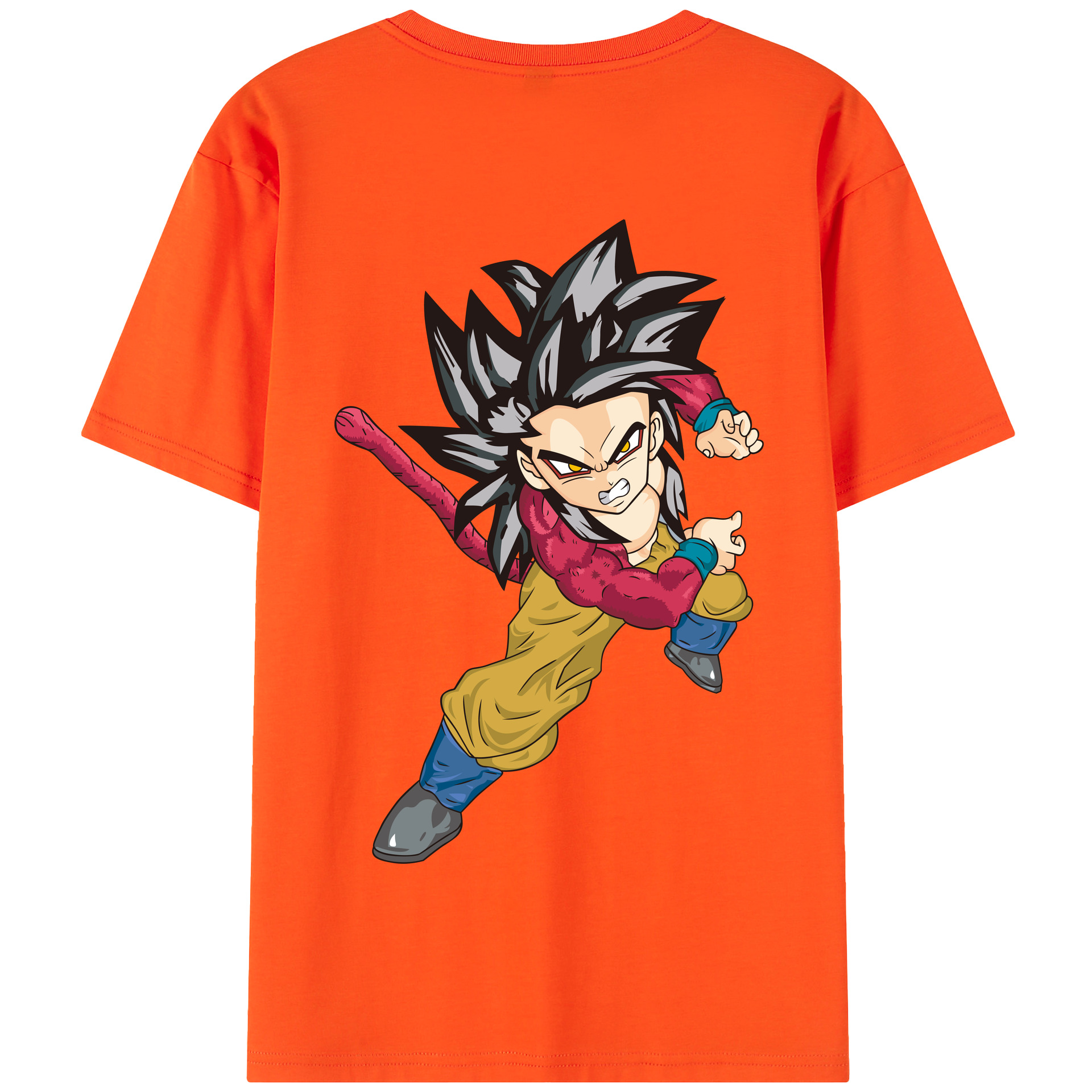 （画像用） ドラゴンボール 孫悟空（そん ごくう）Son Goku カカロット DRAGON BALL Kakarotto 綿100％半袖Tシャツ（背面プリント）