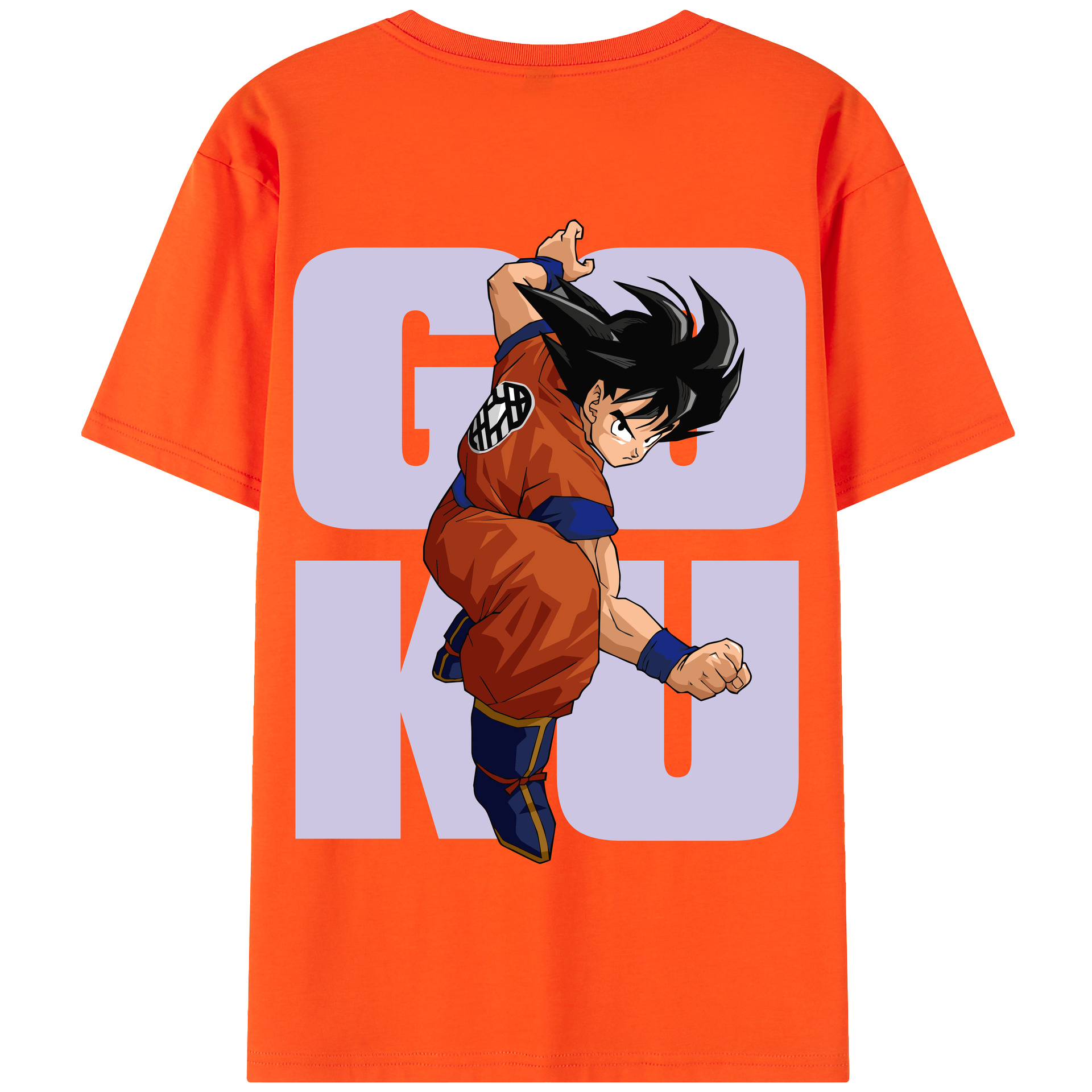 （画像用） ドラゴンボール 孫悟空（そん ごくう）Son Goku カカロット DRAGON BALL Kakarotto 綿100％半袖Tシャツ（背面プリント）