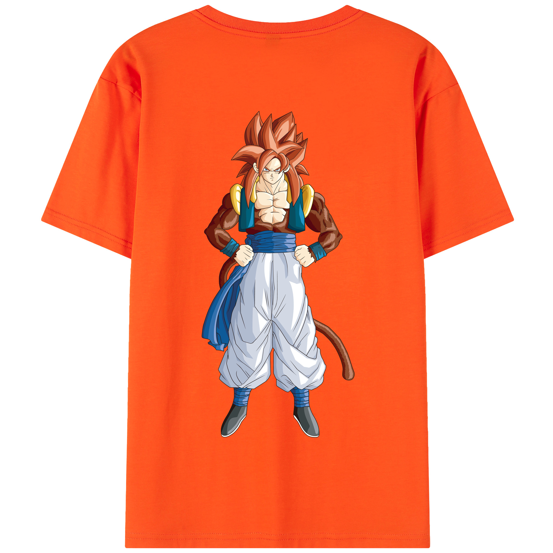（画像用） ドラゴンボール 孫悟空（そん ごくう）Son Goku カカロット DRAGON BALL Kakarotto 綿100％半袖Tシャツ（背面プリント）