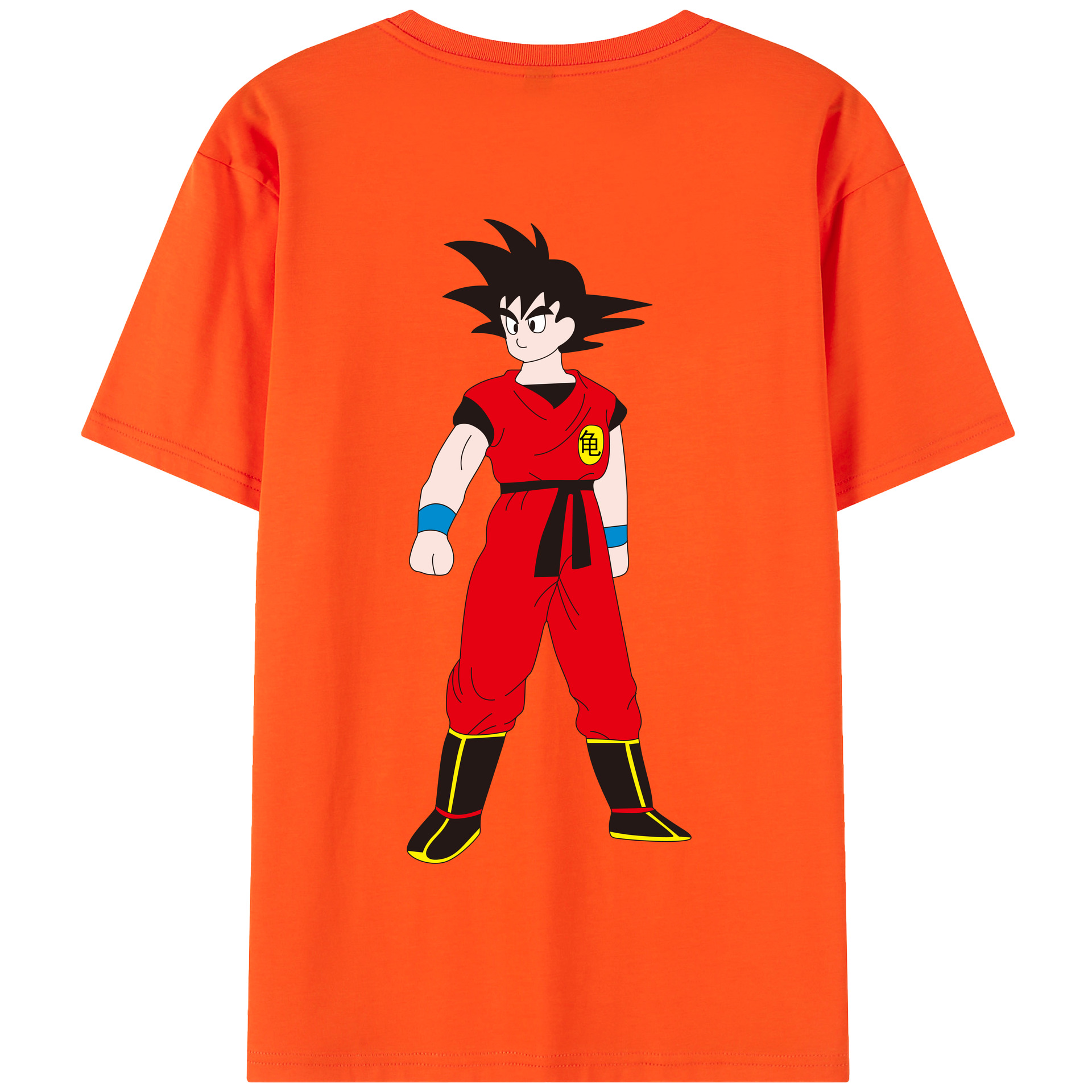 （画像用） ドラゴンボール 孫悟空（そん ごくう）Son Goku カカロット DRAGON BALL Kakarotto 綿100％半袖Tシャツ（背面プリント）