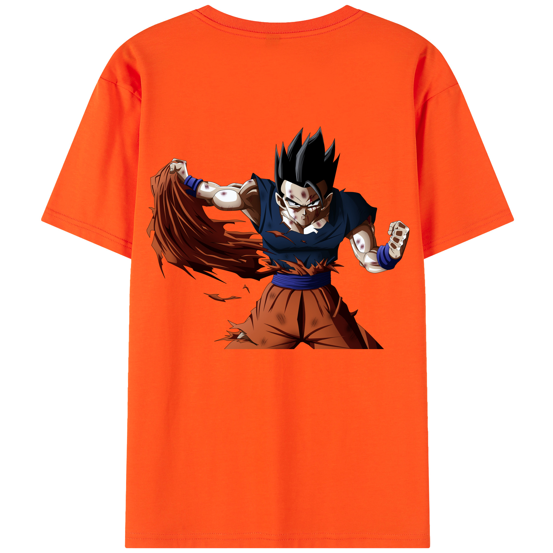 （画像用） ドラゴンボール ベジータ四世（Bejīta Yonsei）DRAGON BALL Vegeta IV 綿100％半袖Tシャツ（背面プリント）