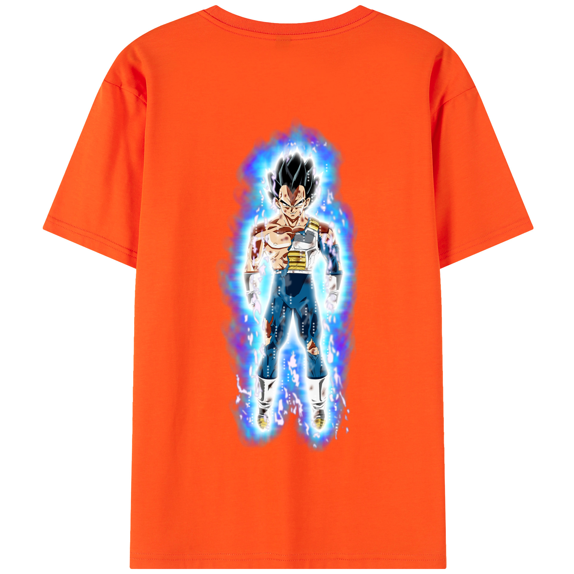 （画像用） ドラゴンボール ベジータ四世（Bejīta Yonsei）DRAGON BALL Vegeta IV 綿100％半袖Tシャツ（背面プリント）