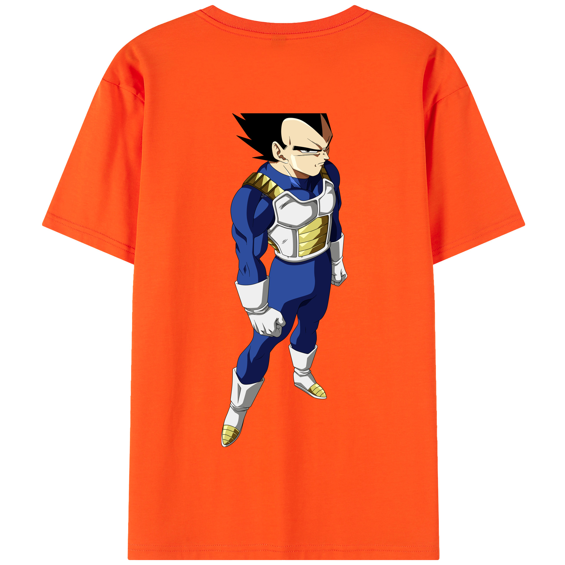 （画像用） ドラゴンボール ベジータ四世（Bejīta Yonsei）DRAGON BALL Vegeta IV 綿100％半袖Tシャツ（背面プリント）