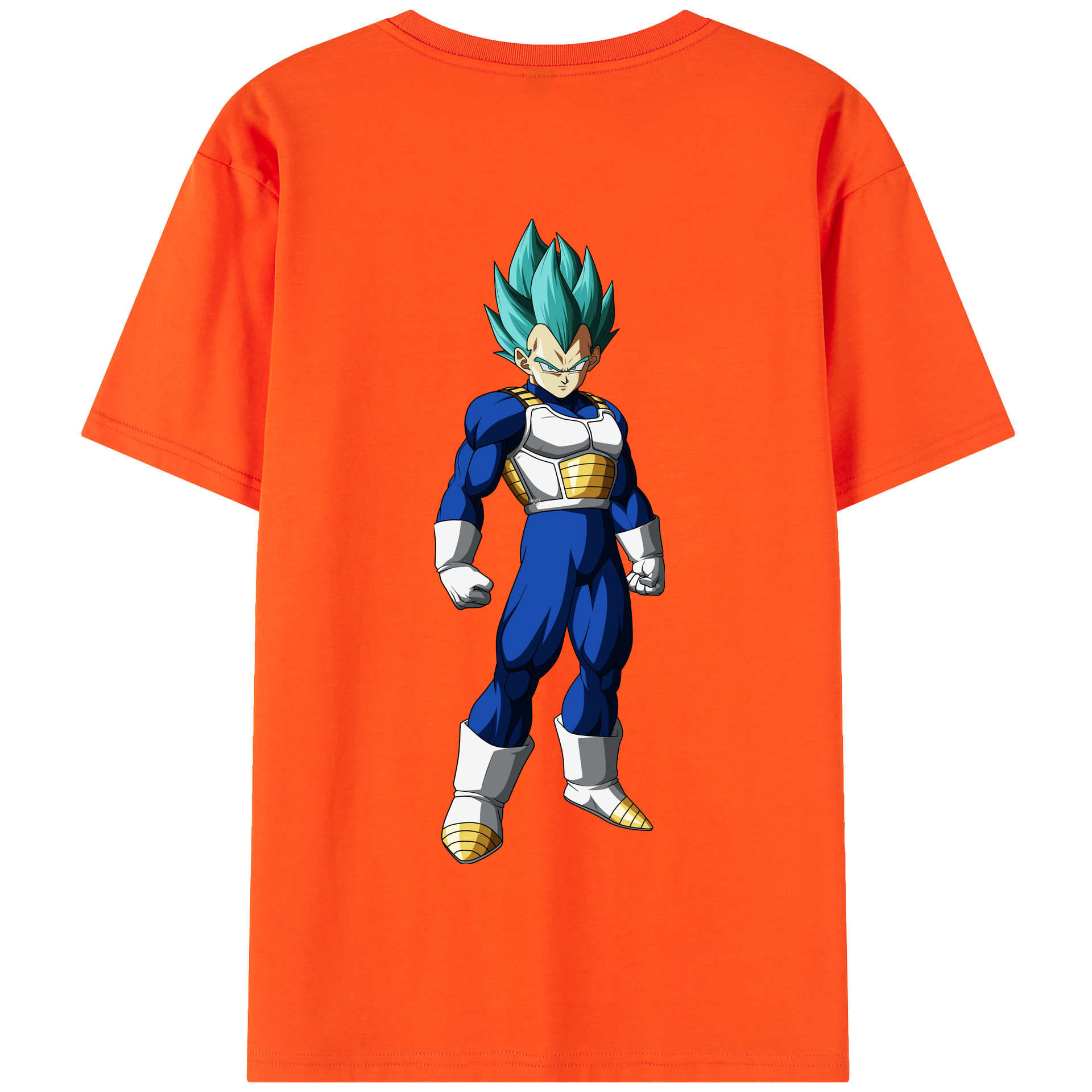 （画像用） ドラゴンボール ベジータ四世（Bejīta Yonsei）DRAGON BALL Vegeta IV 綿100％半袖Tシャツ（背面プリント）