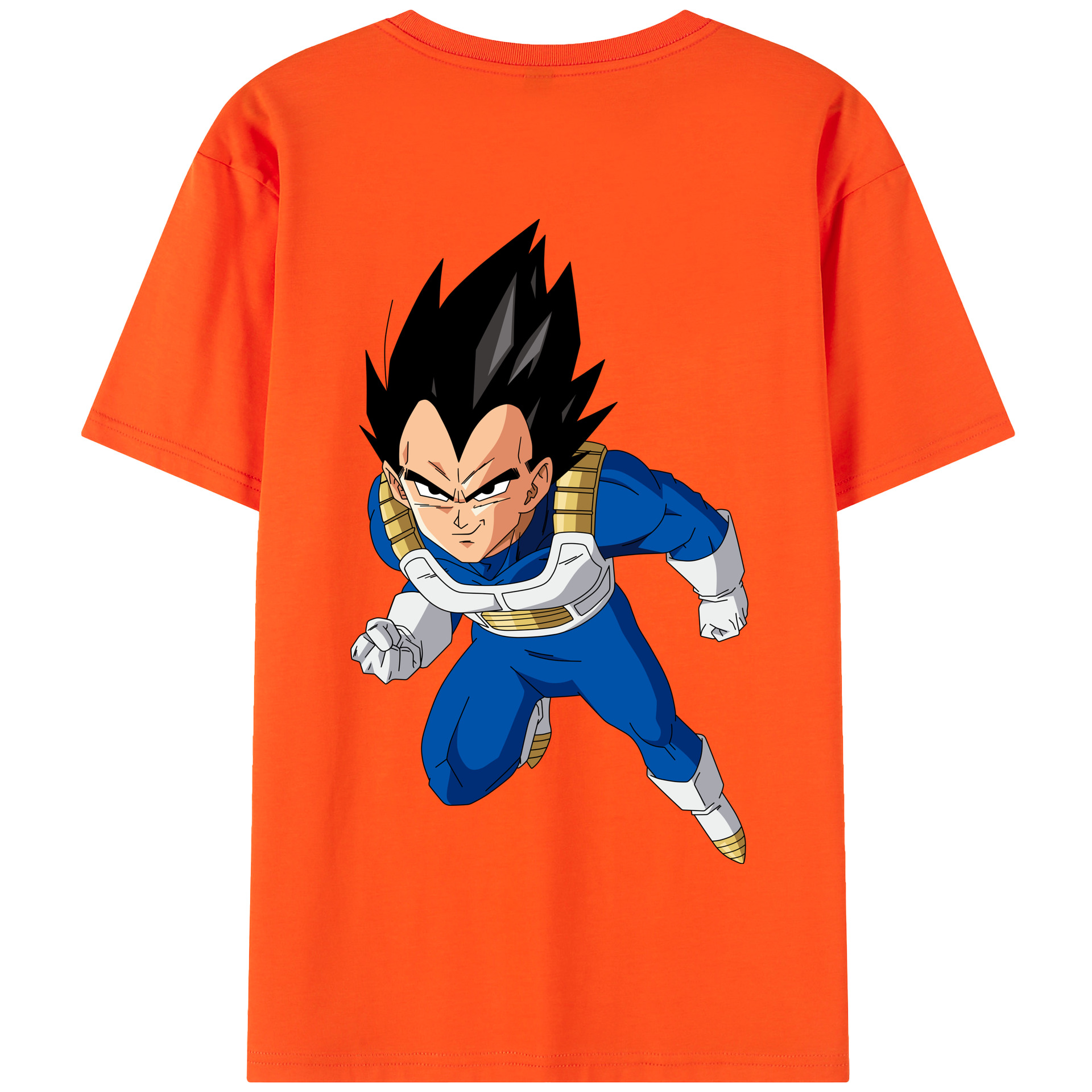 （画像用） ドラゴンボール ベジータ四世（Bejīta Yonsei）DRAGON BALL Vegeta IV 綿100％半袖Tシャツ（背面プリント）