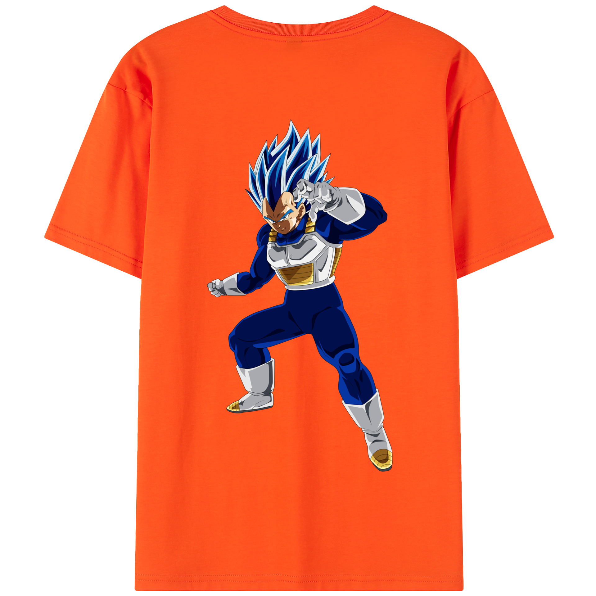 （画像用） ドラゴンボール ベジータ四世（Bejīta Yonsei）DRAGON BALL Vegeta IV 綿100％半袖Tシャツ（背面プリント）