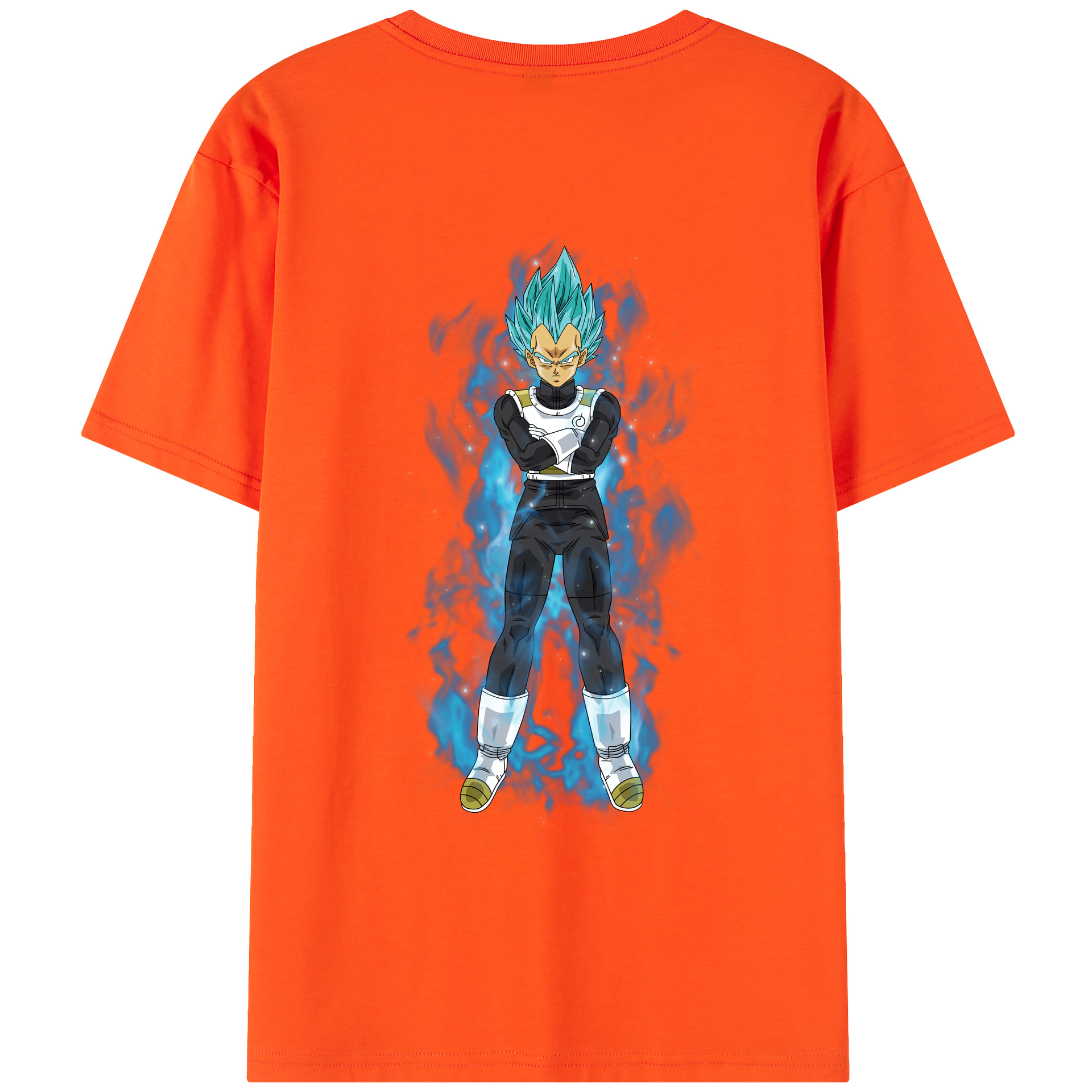 （画像用） ドラゴンボール ベジータ四世（Bejīta Yonsei）DRAGON BALL Vegeta IV 綿100％半袖Tシャツ（背面プリント）