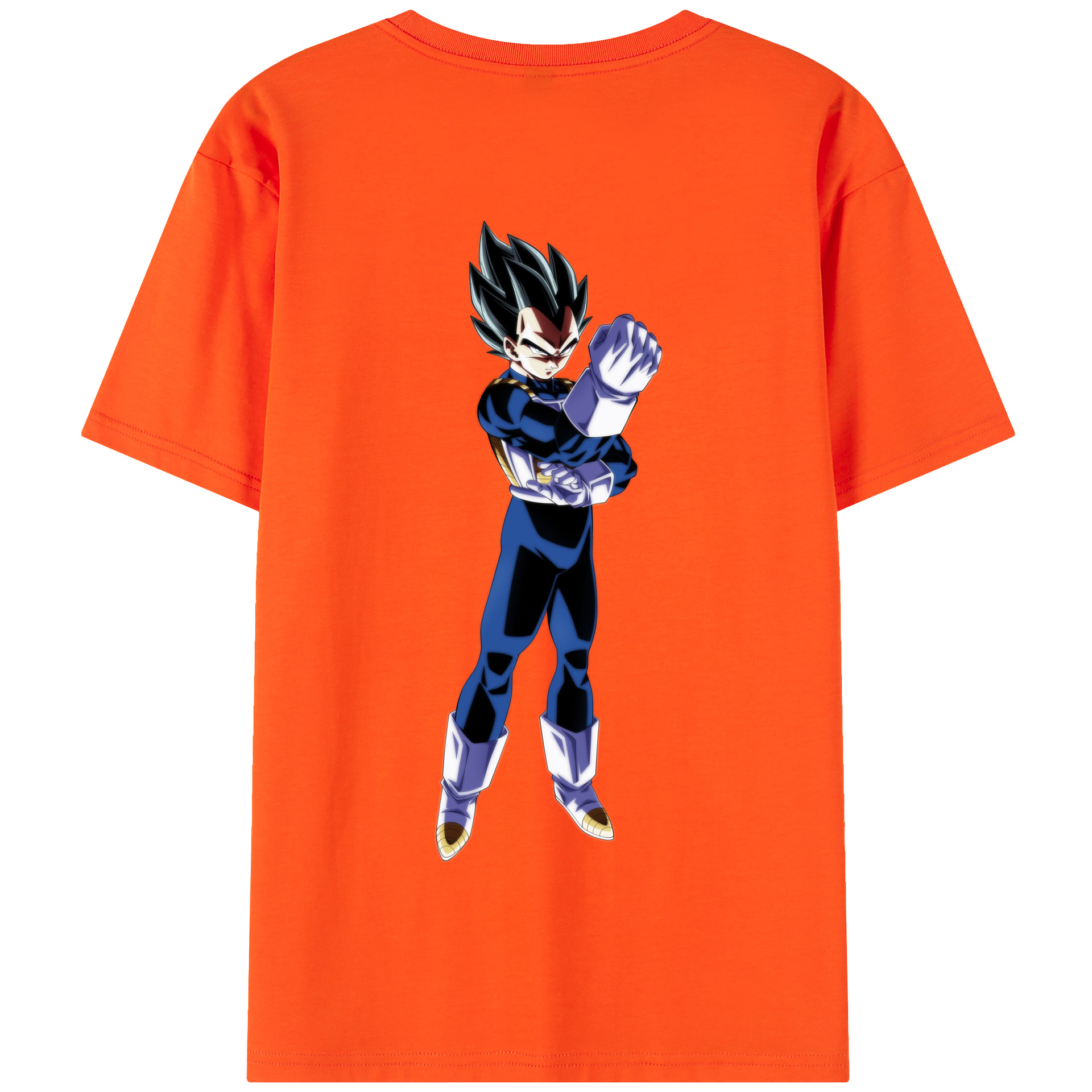 （画像用） ドラゴンボール ベジータ四世（Bejīta Yonsei）DRAGON BALL Vegeta IV 綿100％半袖Tシャツ（背面プリント）