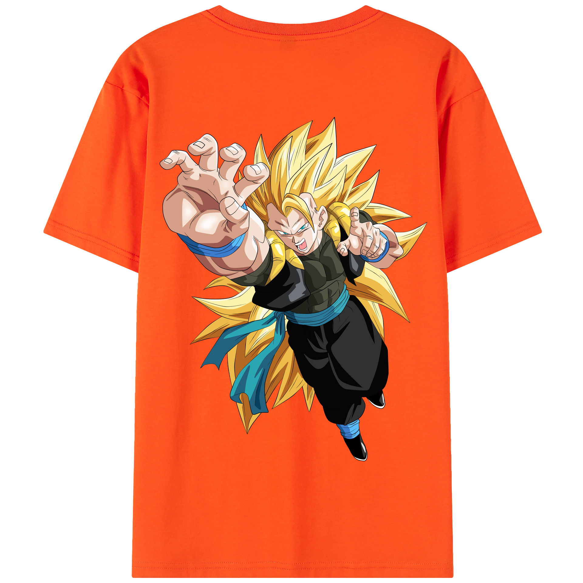 （画像用） ドラゴンボール ベジータ四世（Bejīta Yonsei）DRAGON BALL Vegeta IV 綿100％半袖Tシャツ（背面プリント）