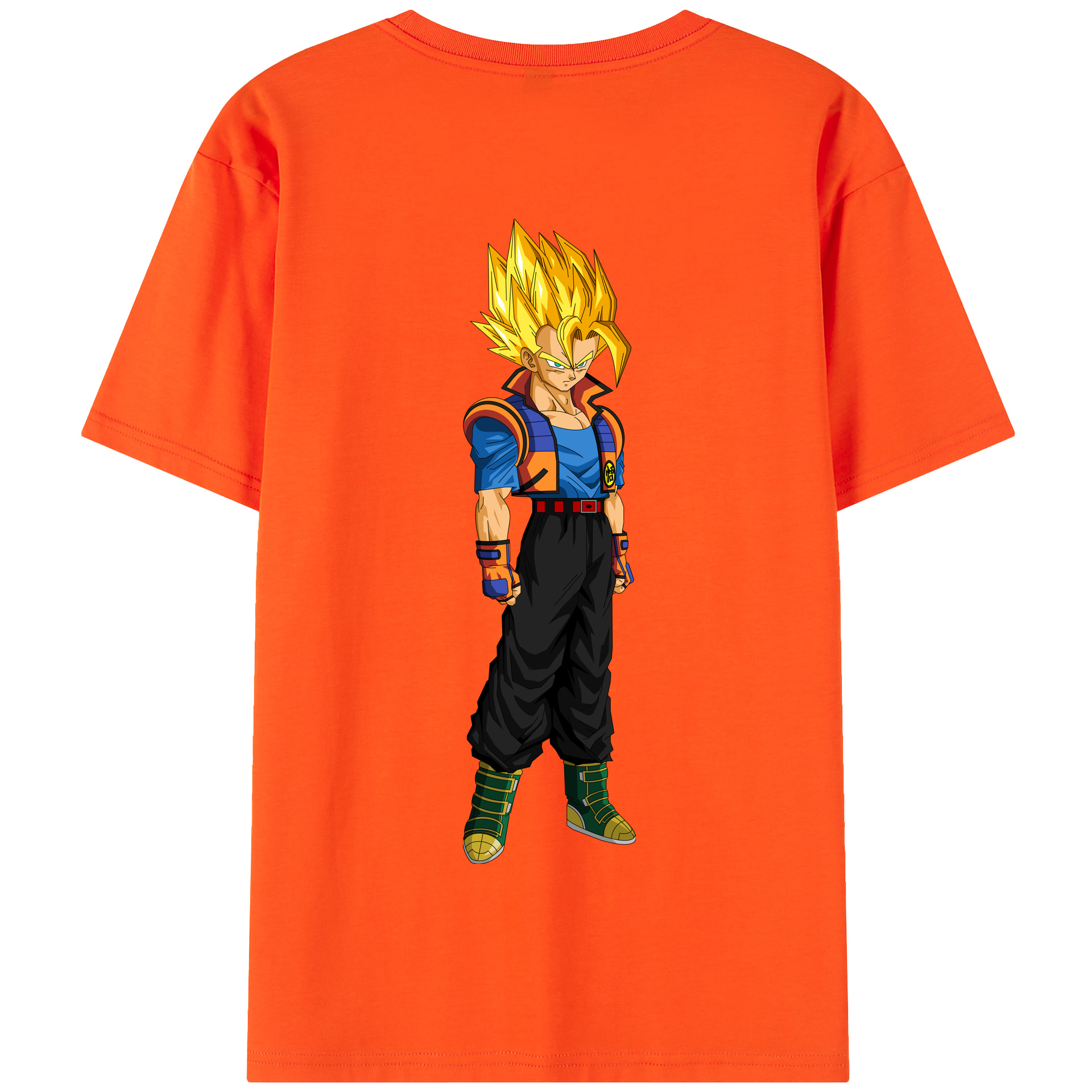 （画像用） ドラゴンボール ベジータ四世（Bejīta Yonsei）DRAGON BALL Vegeta IV 綿100％半袖Tシャツ（背面プリント）