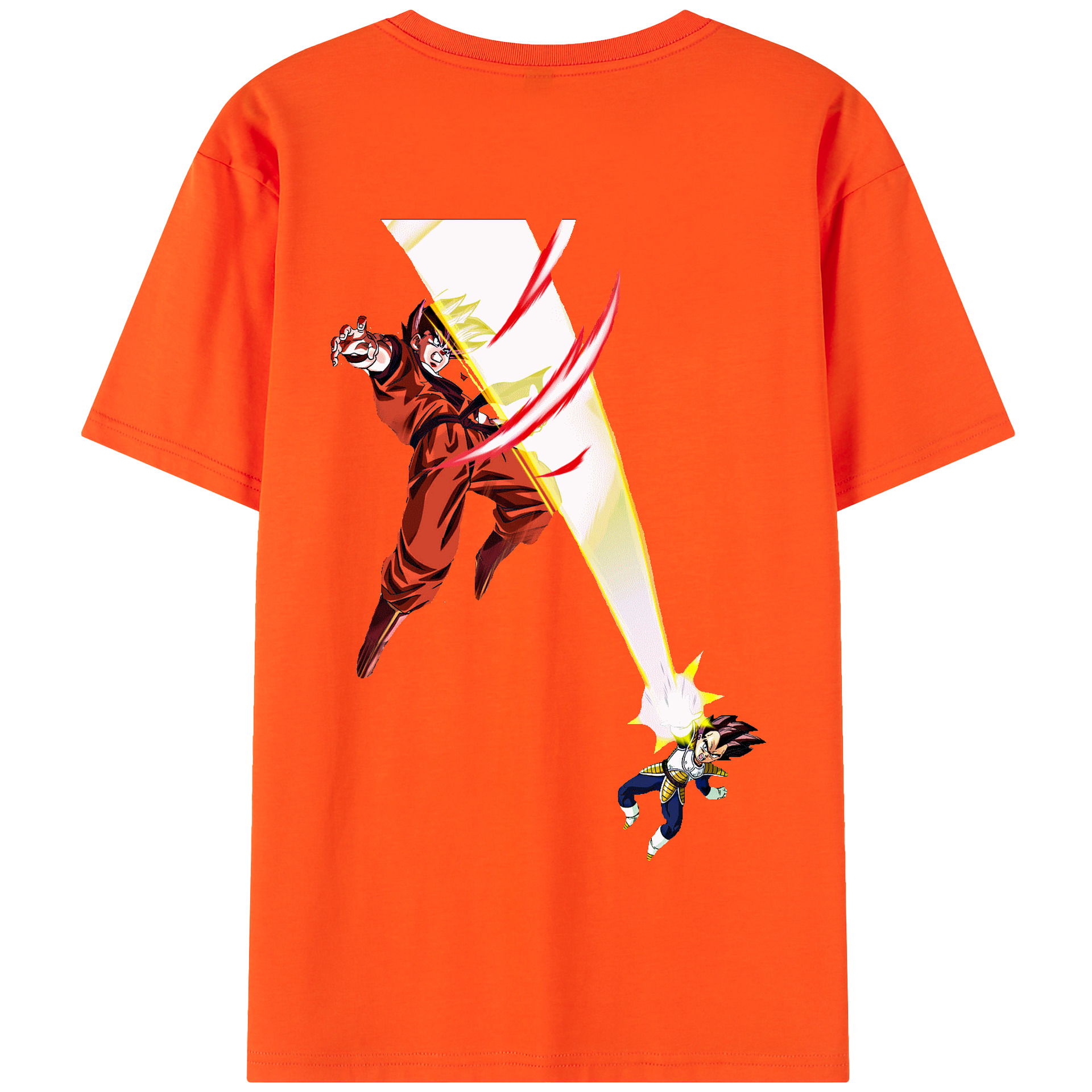 （画像用） ドラゴンボール ベジータ四世（Bejīta Yonsei）DRAGON BALL Vegeta IV 綿100％半袖Tシャツ（背面プリント）
