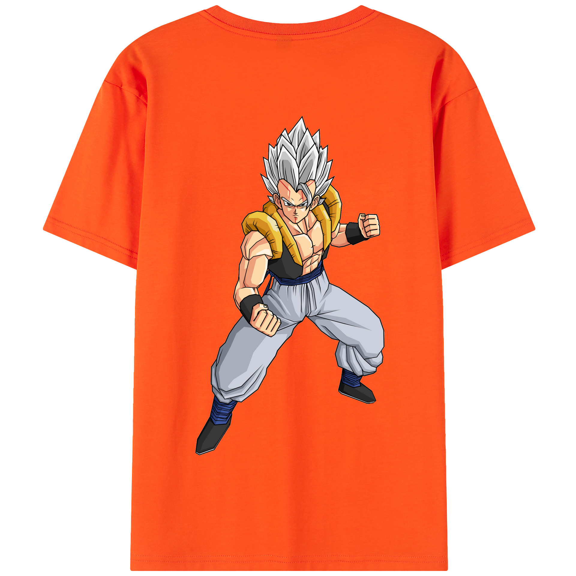 （画像用） ドラゴンボール ベジータ四世（Bejīta Yonsei）DRAGON BALL Vegeta IV 綿100％半袖Tシャツ（背面プリント）