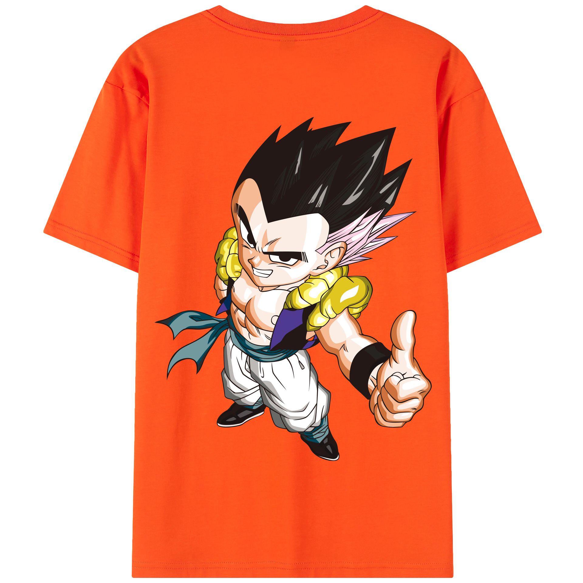 （画像用） ドラゴンボール ベジータ四世（Bejīta Yonsei）DRAGON BALL Vegeta IV 綿100％半袖Tシャツ（背面プリント）