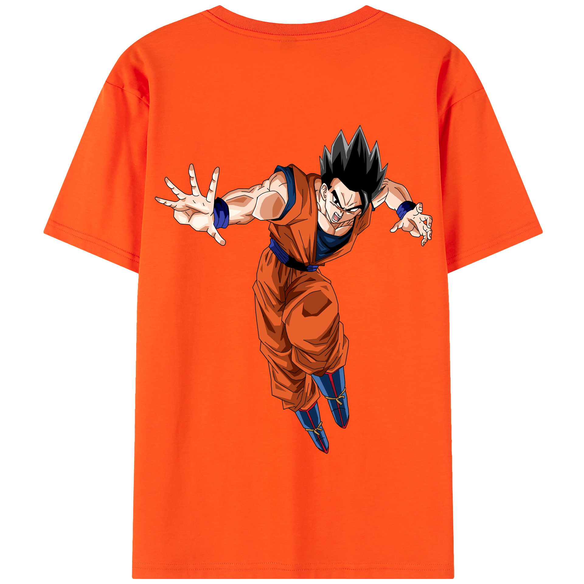 （画像用） ドラゴンボール 孫 悟飯（そんごはん）DRAGON BALL Son Gohan 綿100％半袖Tシャツ（背面プリント）