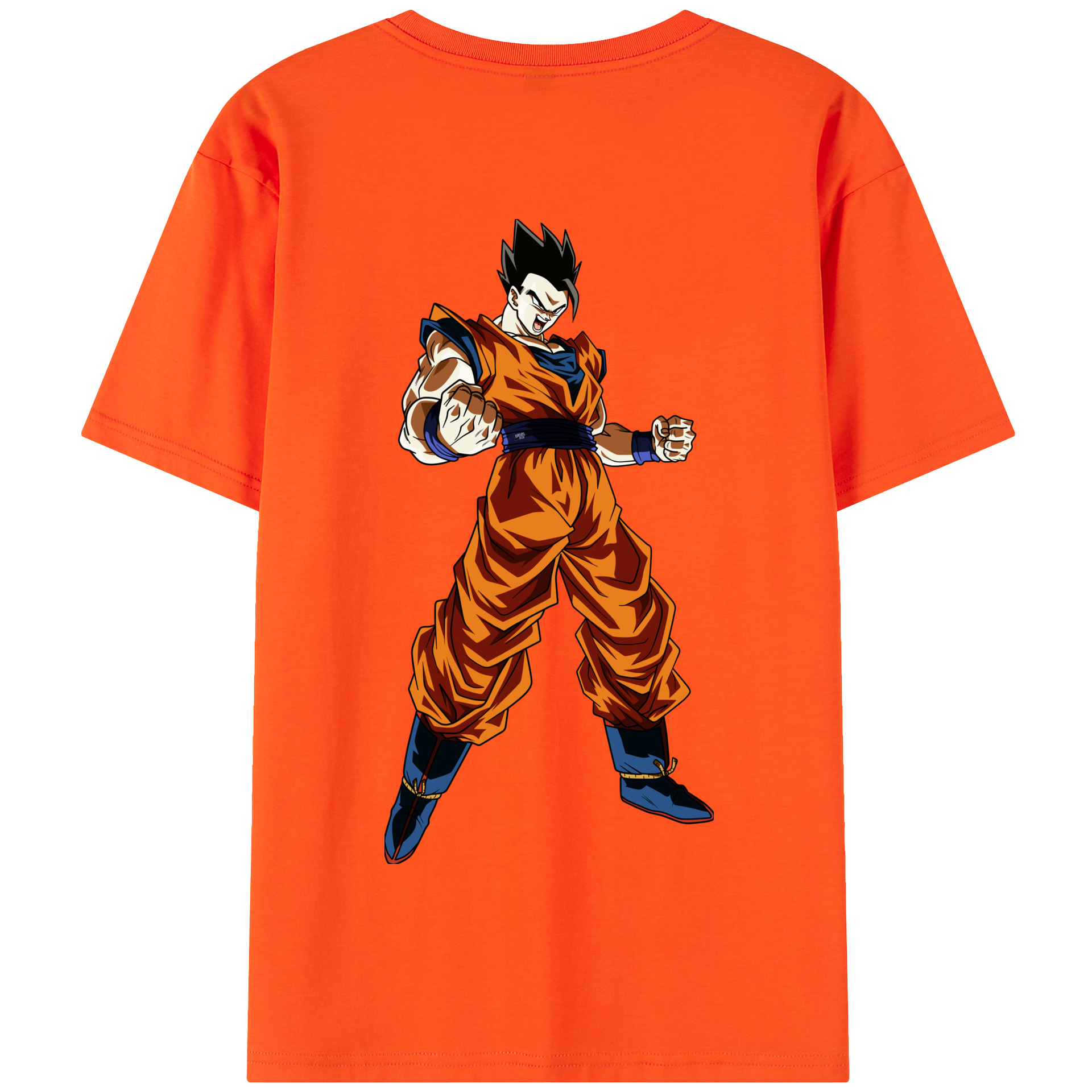 （画像用） ドラゴンボール 孫 悟飯（そんごはん）DRAGON BALL Son Gohan 綿100％半袖Tシャツ（背面プリント）