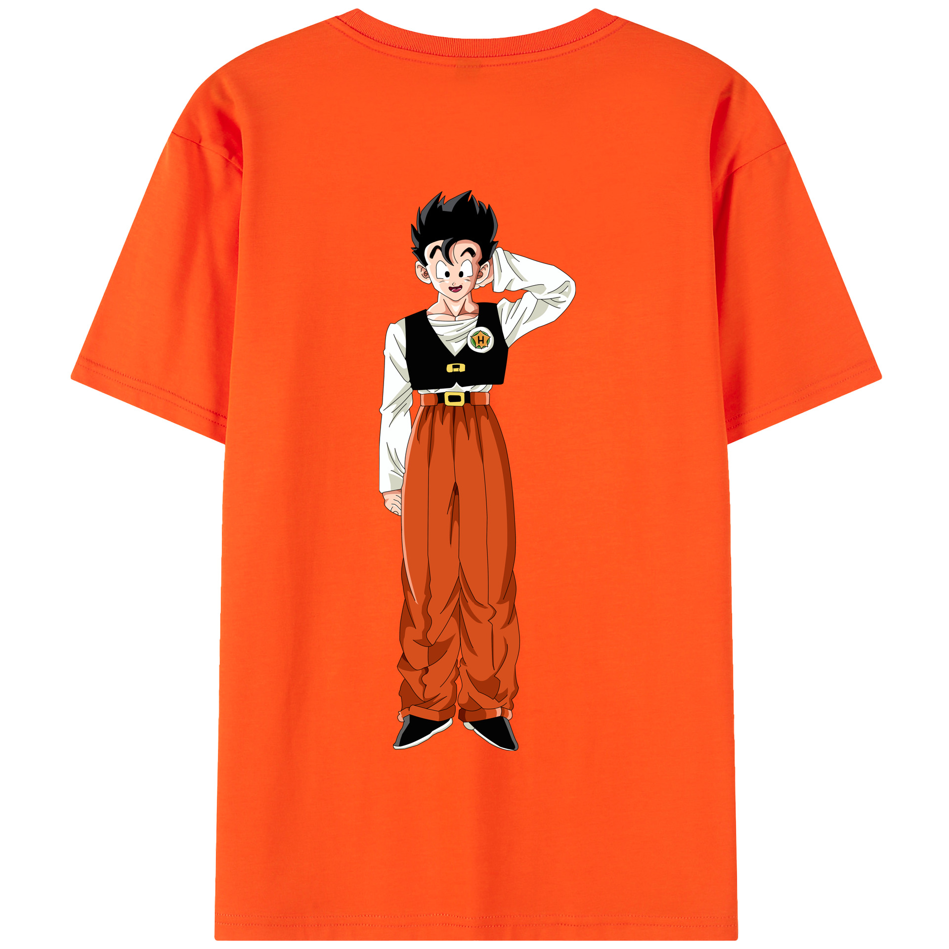 （画像用） ドラゴンボール 孫 悟飯（そんごはん）DRAGON BALL Son Gohan 綿100％半袖Tシャツ（背面プリント）
