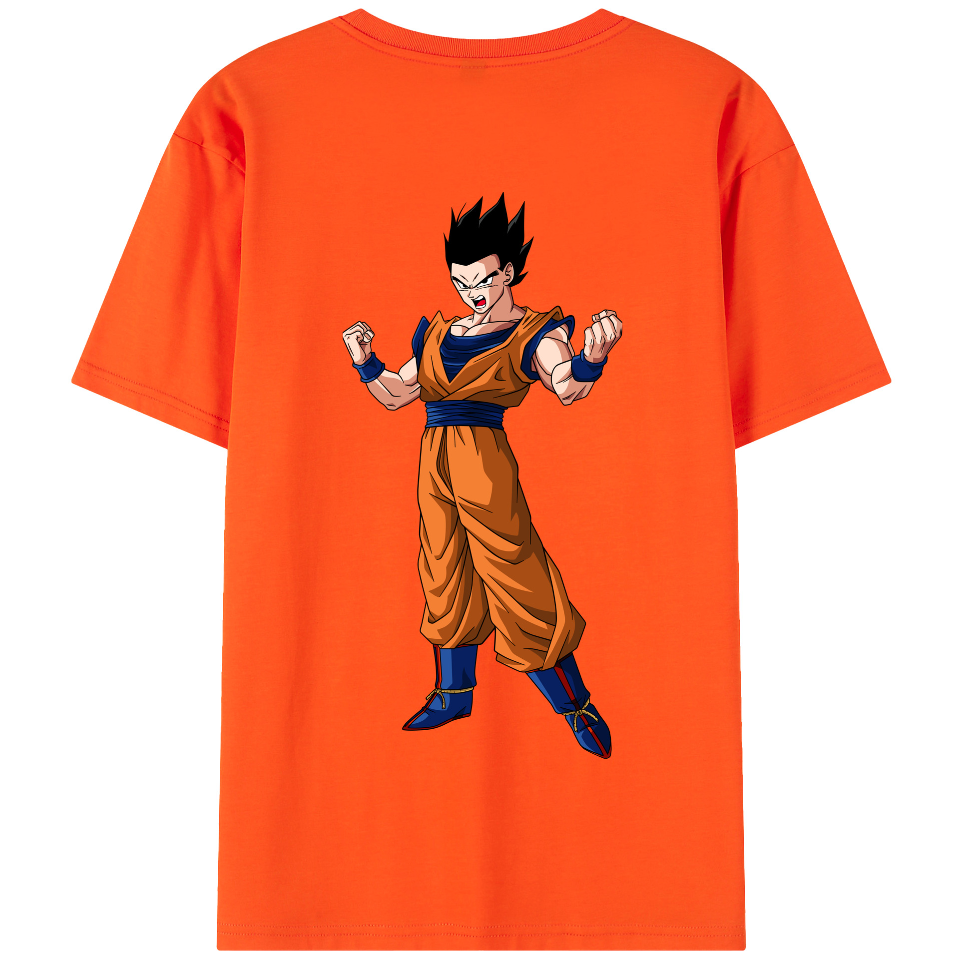 （画像用） ドラゴンボール 孫 悟飯（そんごはん）DRAGON BALL Son Gohan 綿100％半袖Tシャツ（背面プリント）