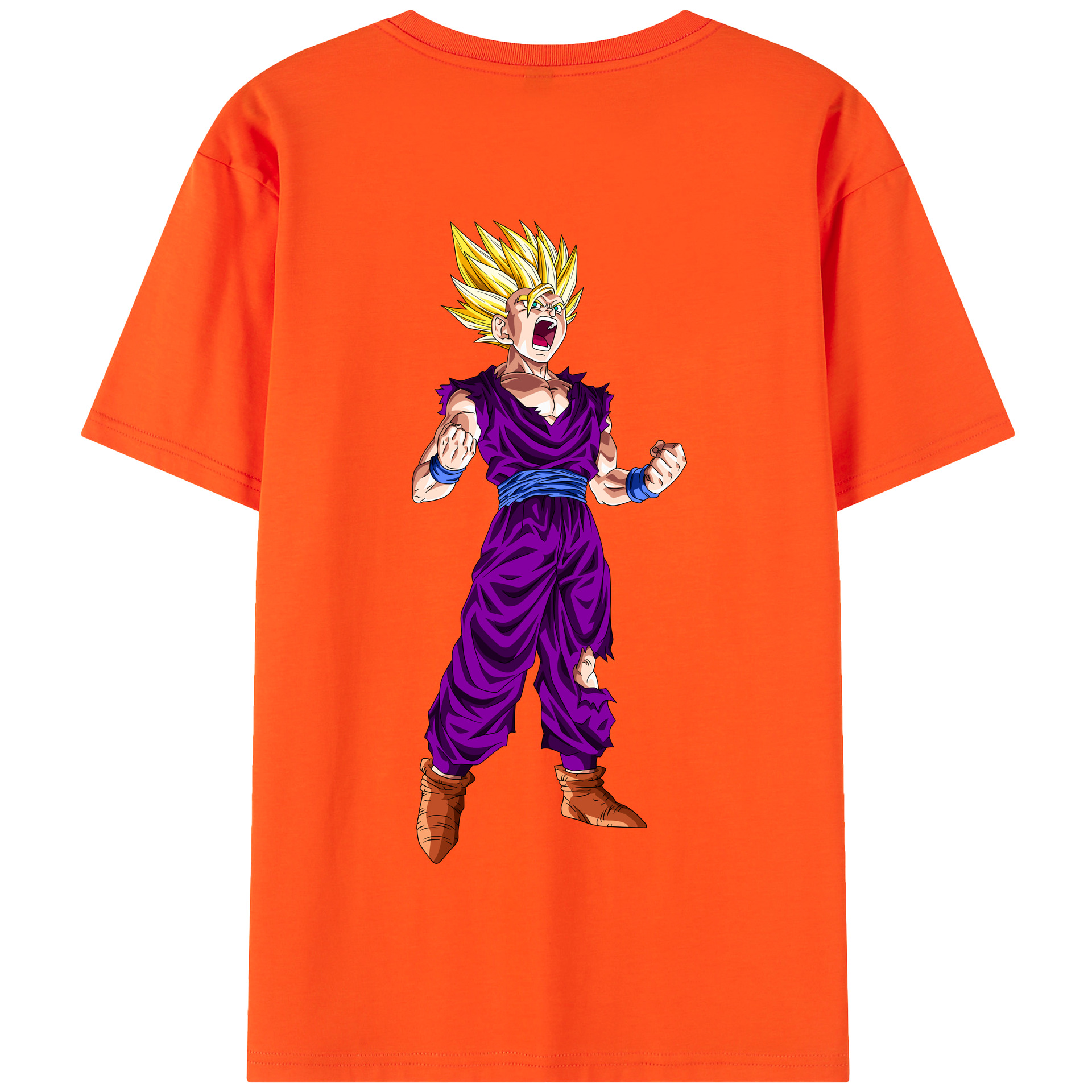 （画像用） ドラゴンボール 孫 悟飯（そんごはん）DRAGON BALL Son Gohan 綿100％半袖Tシャツ（背面プリント）