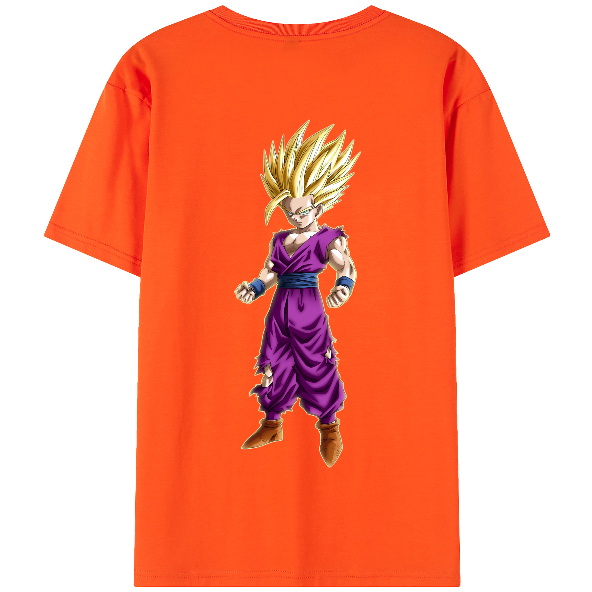 （画像用） ドラゴンボール 孫 悟飯（そんごはん）DRAGON BALL Son Gohan 綿100％半袖Tシャツ（背面プリント）
