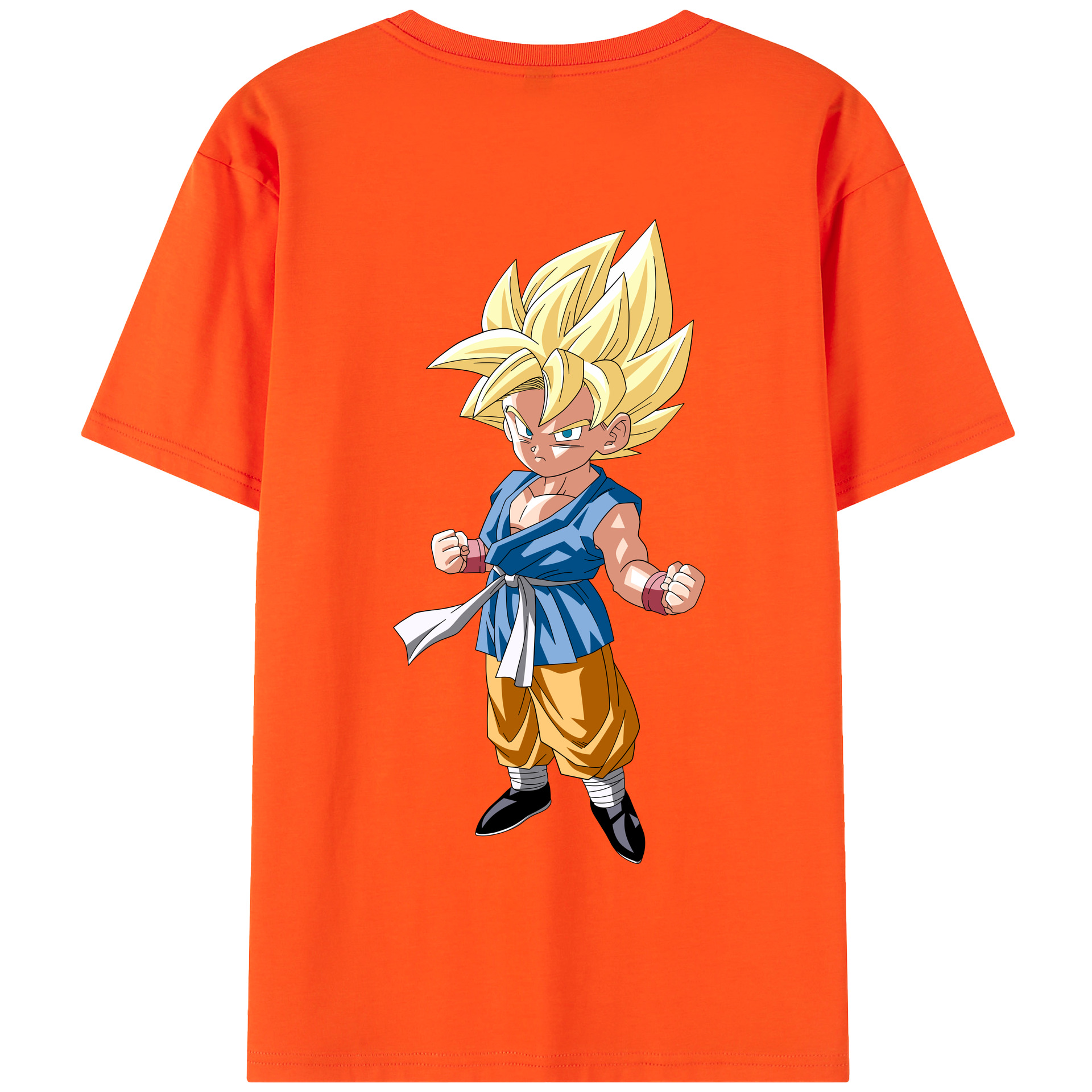 （画像用） ドラゴンボール 孫 悟飯（そんごはん）DRAGON BALL Son Gohan 綿100％半袖Tシャツ（背面プリント）