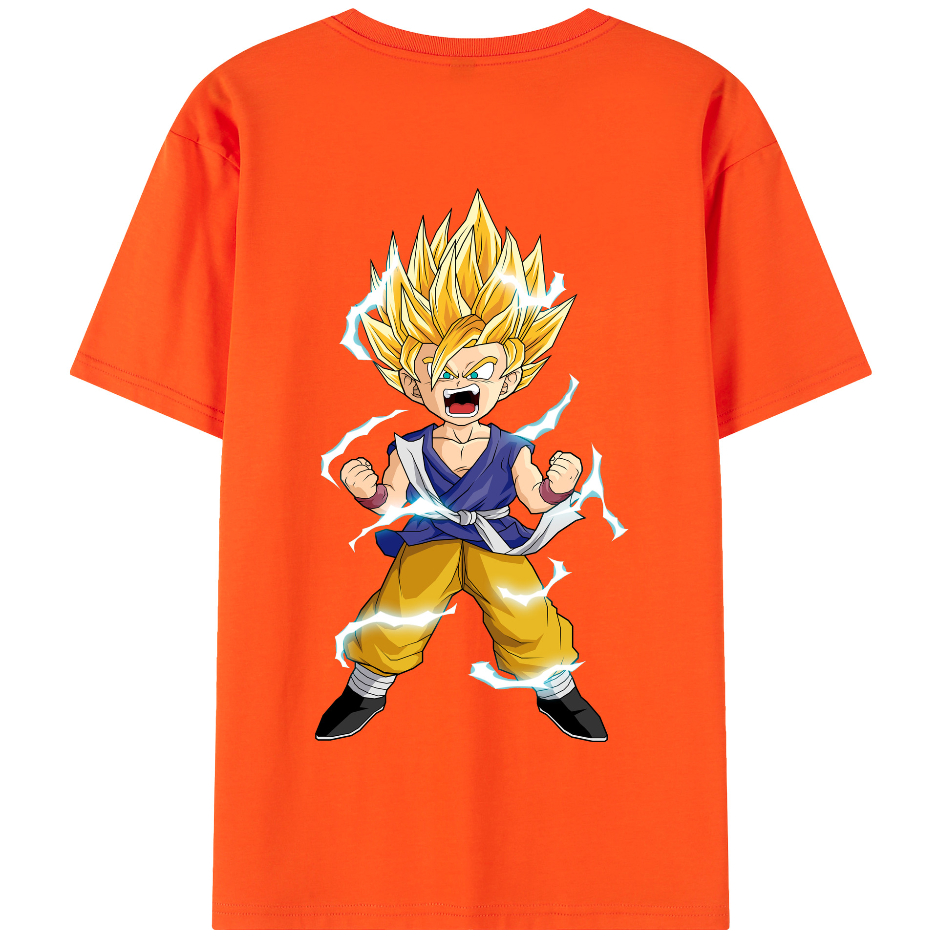 （画像用） ドラゴンボール 孫 悟飯（そんごはん）DRAGON BALL Son Gohan 綿100％半袖Tシャツ（背面プリント）