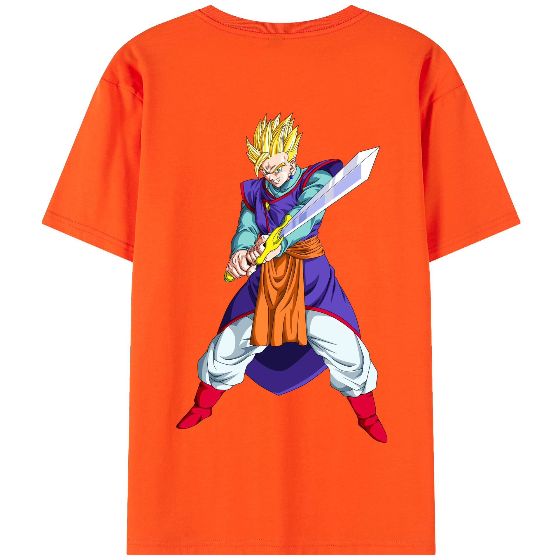 （画像用） ドラゴンボール 孫 悟飯（そんごはん）DRAGON BALL Son Gohan 綿100％半袖Tシャツ（背面プリント）