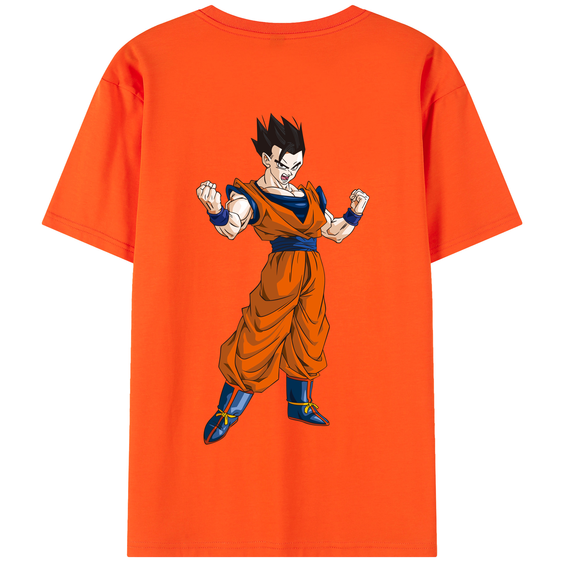 （画像用） ドラゴンボール 孫 悟飯（そんごはん）DRAGON BALL Son Gohan 綿100％半袖Tシャツ（背面プリント）