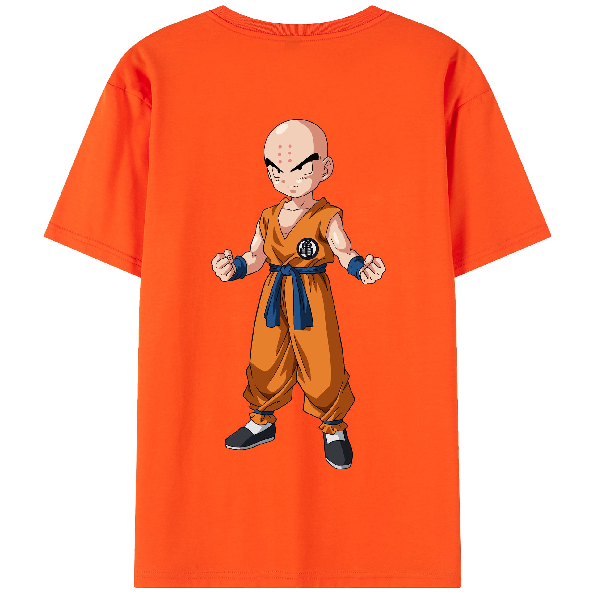 （画像用） ドラゴンボール クリリン DRAGON BALL krillin 綿100％半袖Tシャツ（背面プリント）
