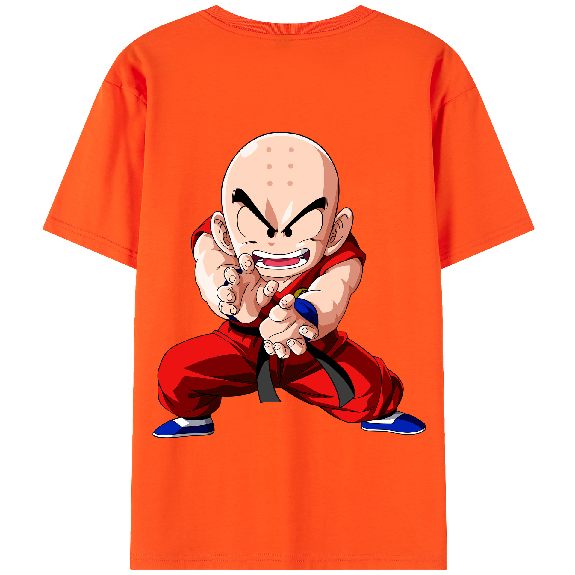 （画像用） ドラゴンボール クリリン DRAGON BALL krillin 綿100％半袖Tシャツ（背面プリント）