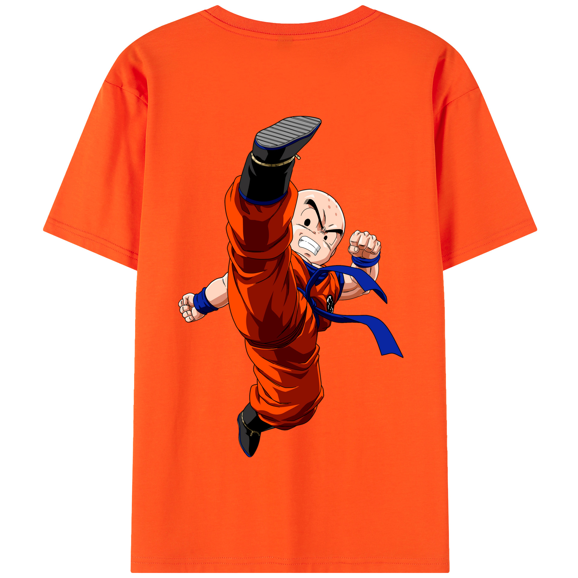 （画像用） ドラゴンボール クリリン DRAGON BALL krillin 綿100％半袖Tシャツ（背面プリント）