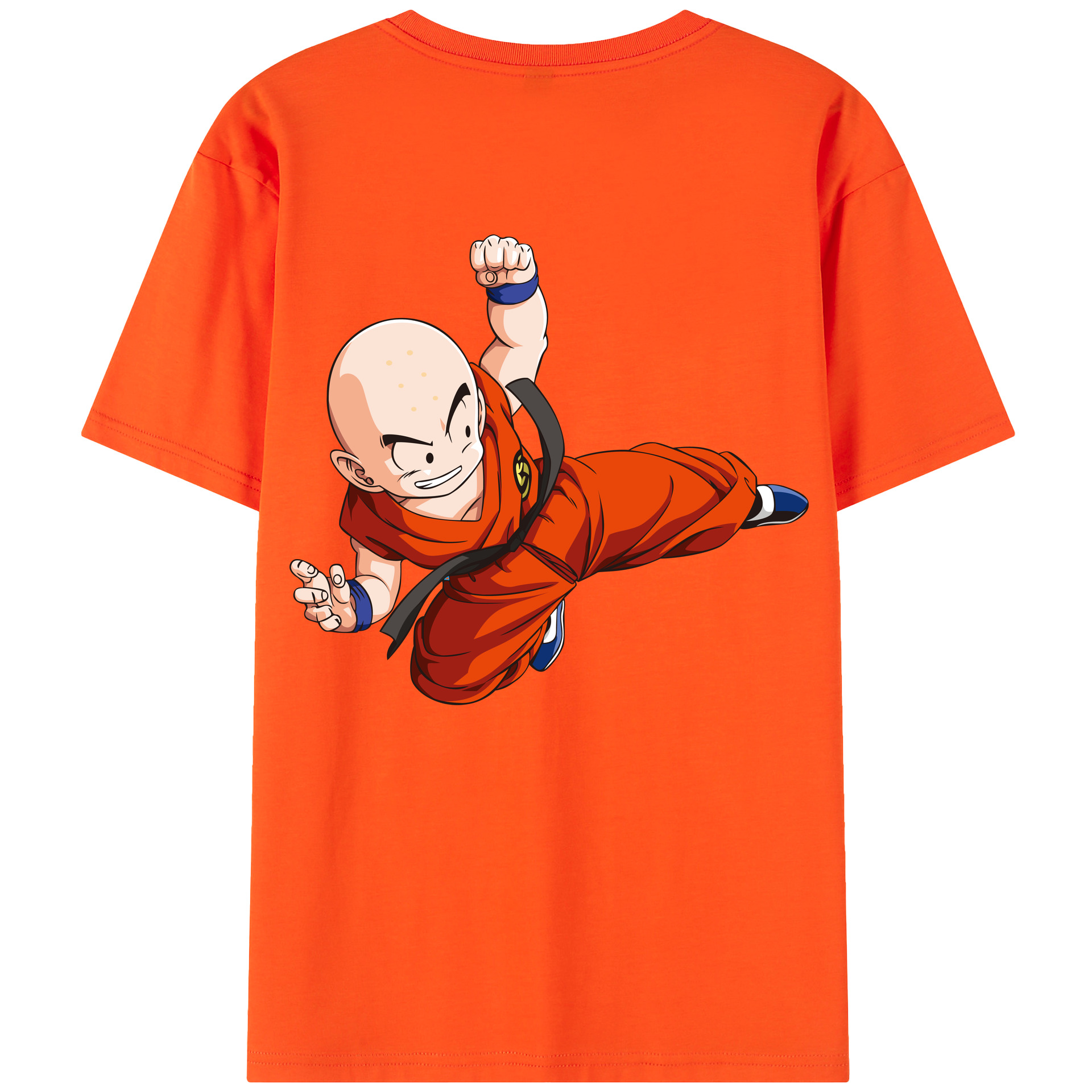 （画像用） ドラゴンボール クリリン DRAGON BALL krillin 綿100％半袖Tシャツ（背面プリント）