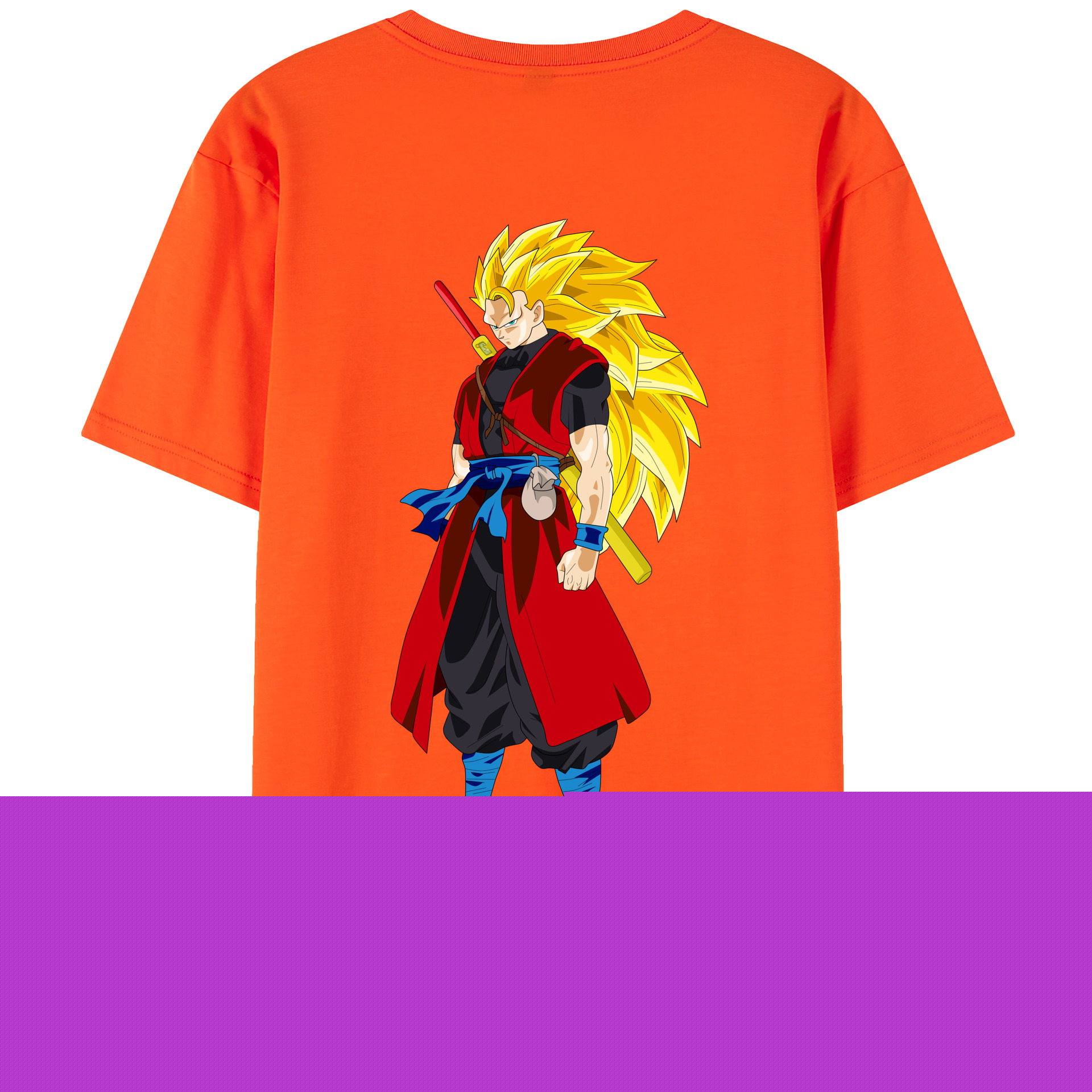 （画像用） ドラゴンボール トランクス（Torankusu）DRAGON BALL Trunks 綿100％半袖Tシャツ（背面プリント）