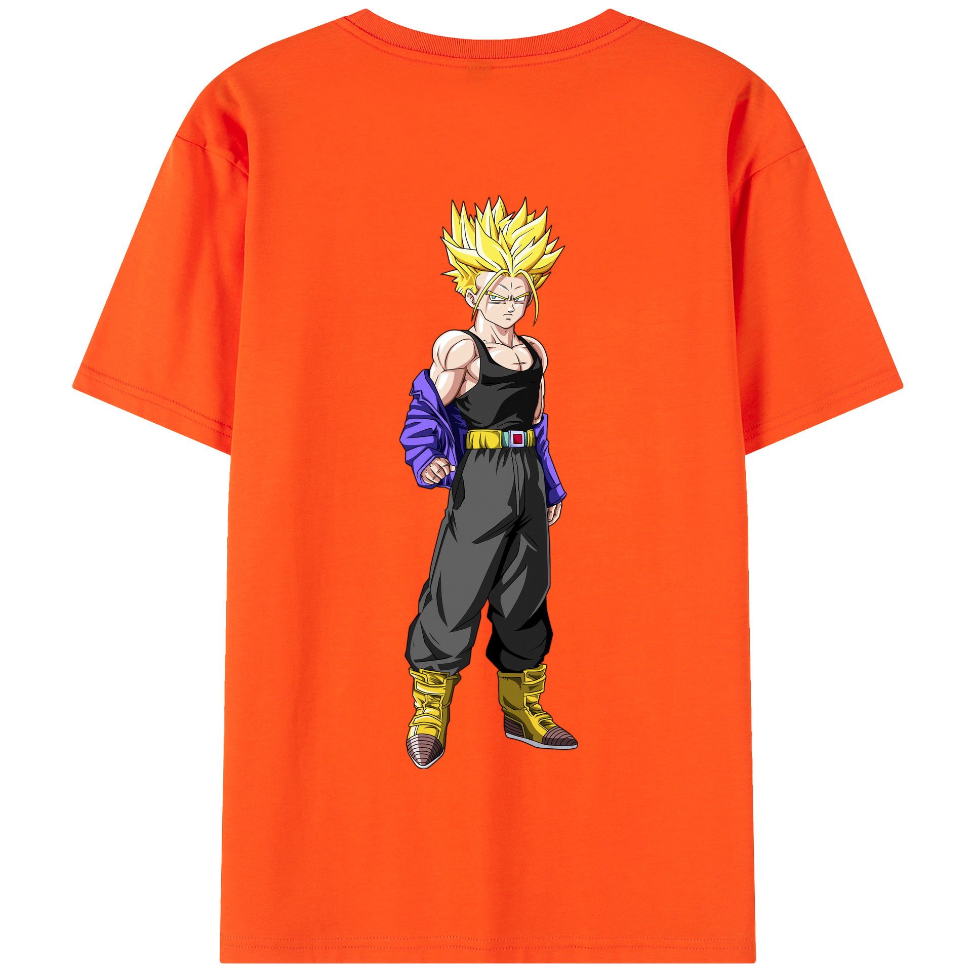 （画像用） ドラゴンボール トランクス（Torankusu）DRAGON BALL Trunks 綿100％半袖Tシャツ（背面プリント）