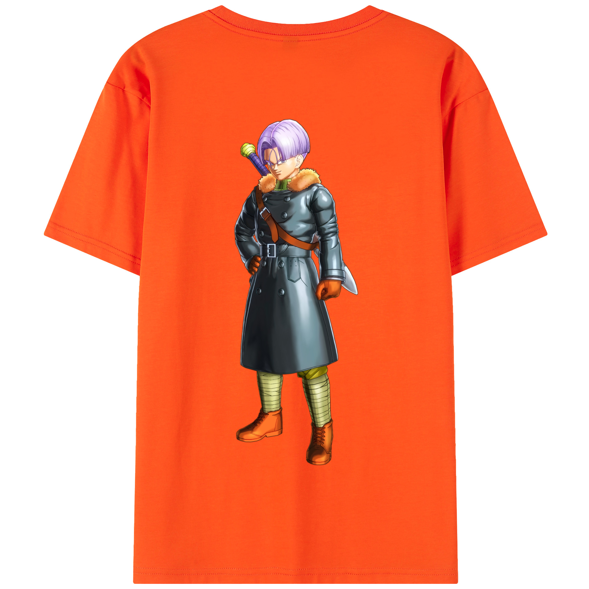 （画像用） ドラゴンボール トランクス（Torankusu）DRAGON BALL Trunks 綿100％半袖Tシャツ（背面プリント）