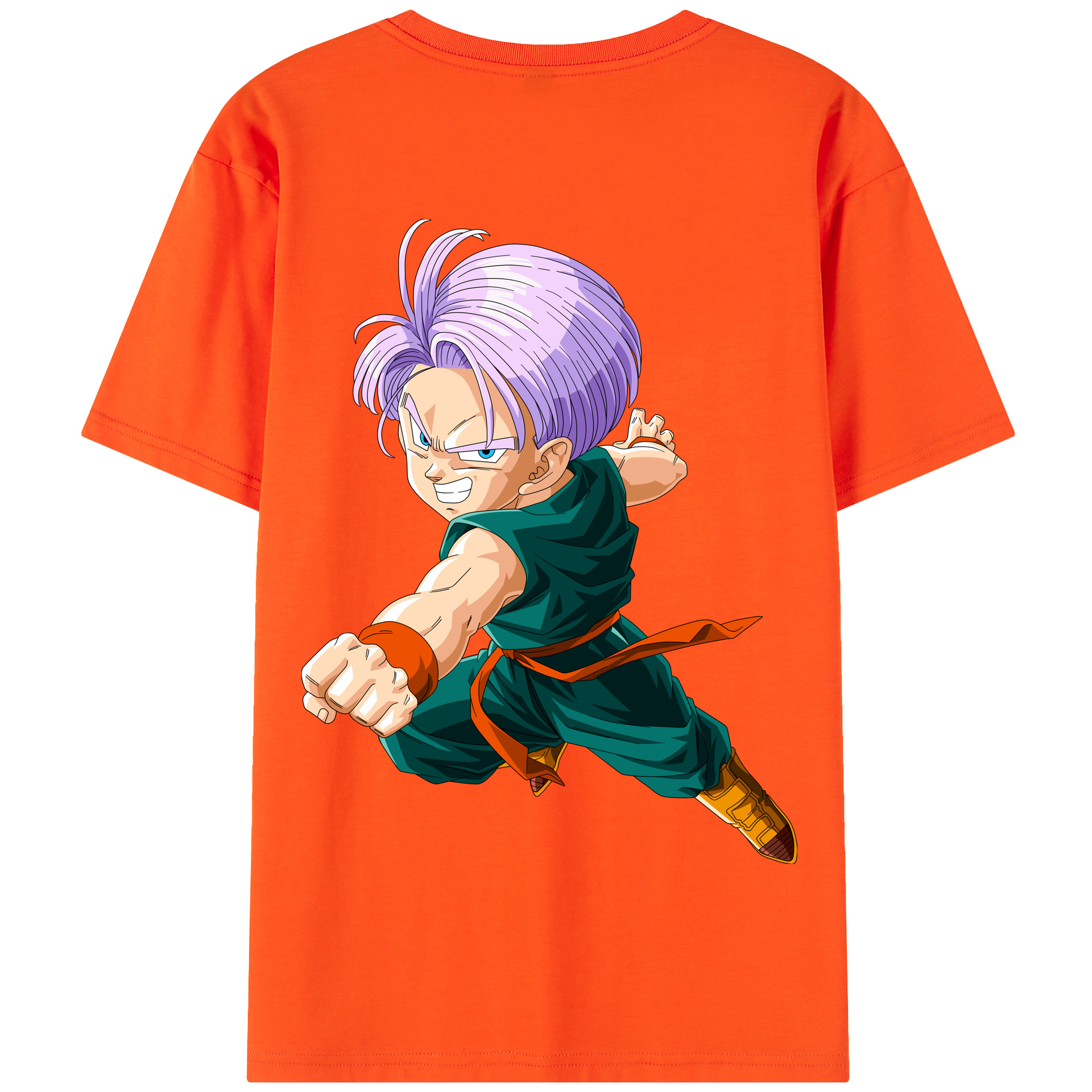 （画像用） ドラゴンボール トランクス（Torankusu）DRAGON BALL Trunks 綿100％半袖Tシャツ（背面プリント）