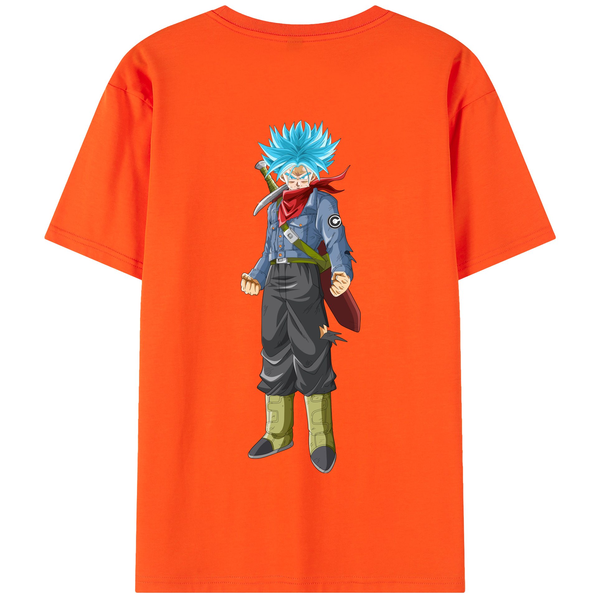（画像用） ドラゴンボール トランクス（Torankusu）DRAGON BALL Trunks 綿100％半袖Tシャツ（背面プリント）