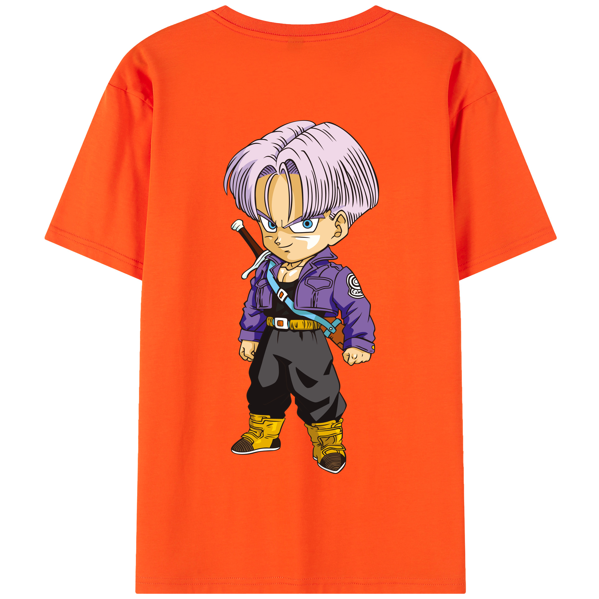 （画像用） ドラゴンボール トランクス（Torankusu）DRAGON BALL Trunks 綿100％半袖Tシャツ（背面プリント）