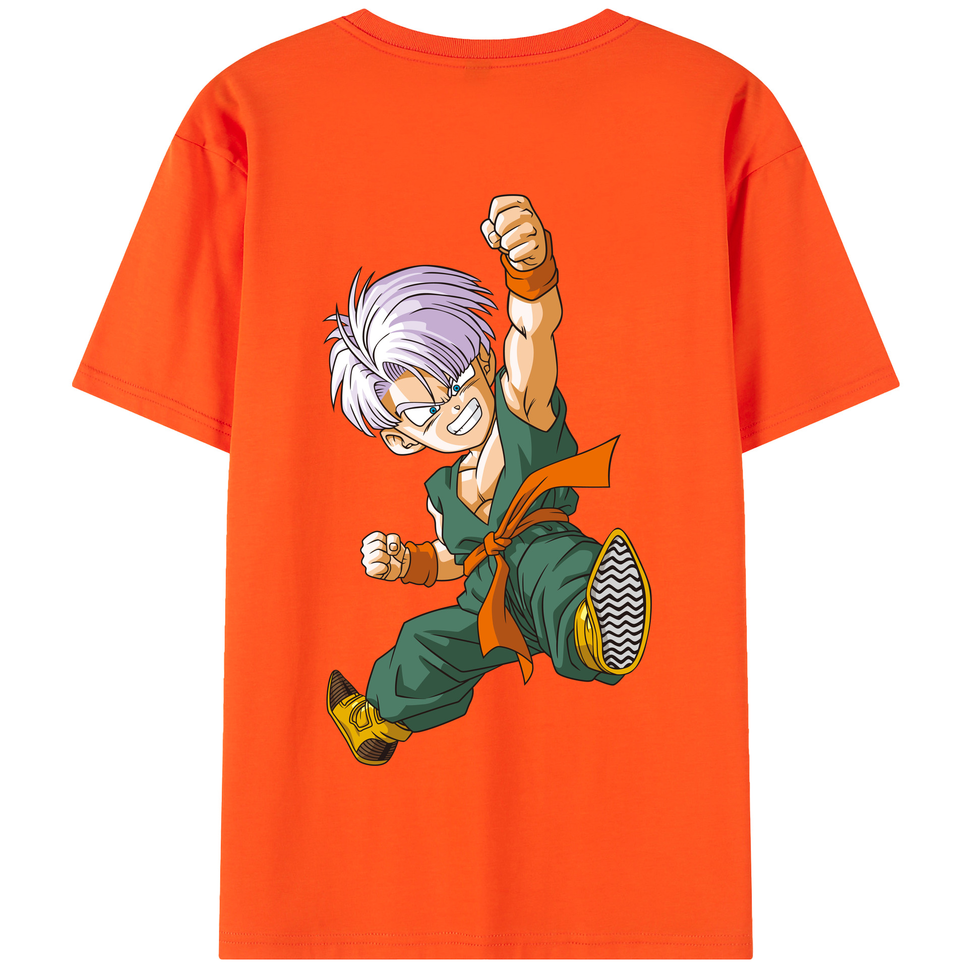 （画像用） ドラゴンボール トランクス（Torankusu）DRAGON BALL Trunks 綿100％半袖Tシャツ（背面プリント）