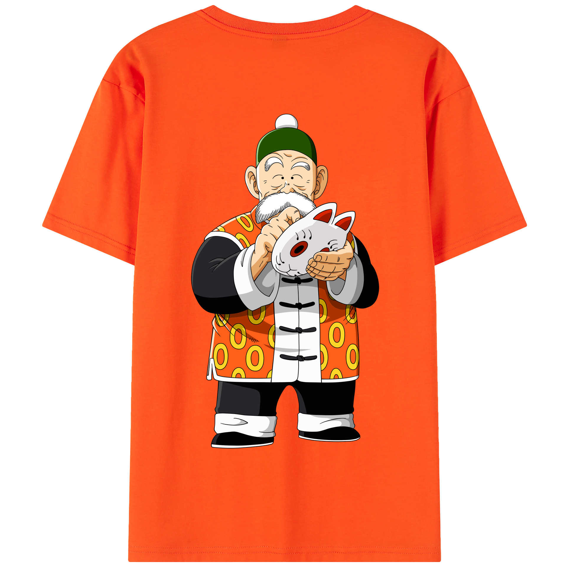 （画像用） ドラゴンボール 亀仙人（かめせんにん） DRAGON BALL Master Roshi Kame Sennin 綿100％半袖Tシャツ（背面プリント）