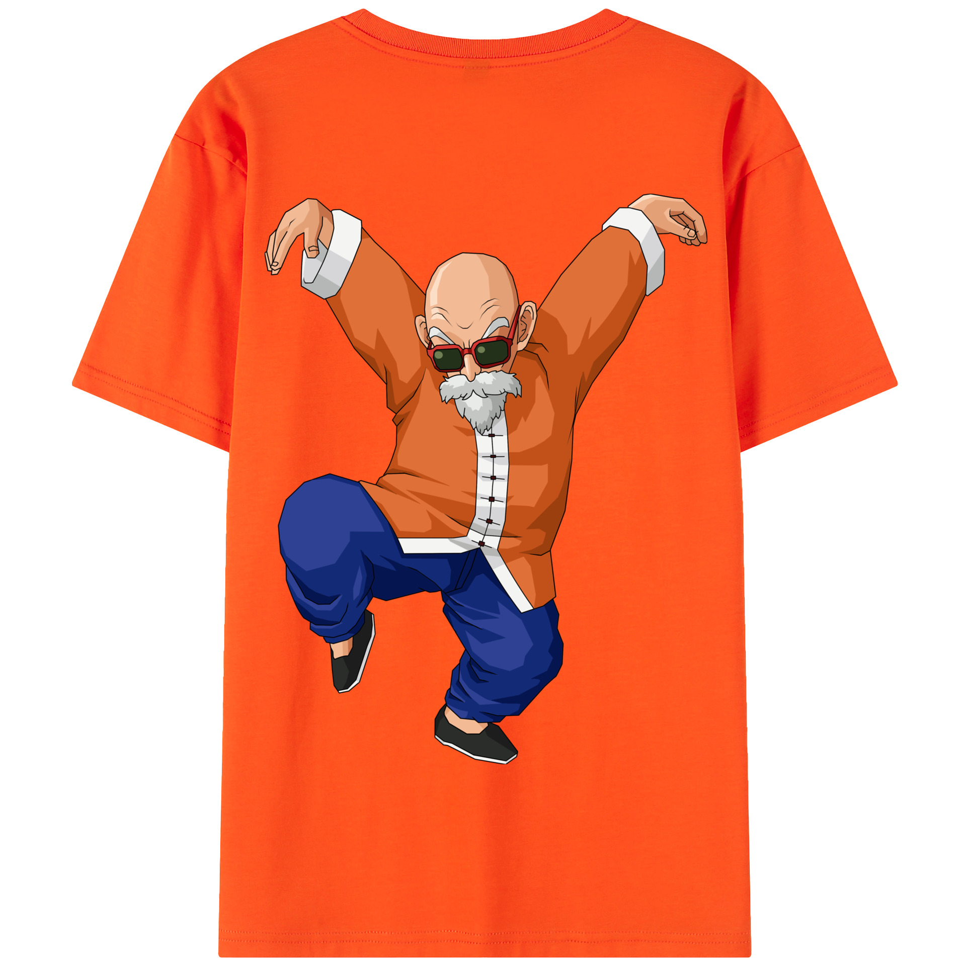 （画像用） ドラゴンボール 亀仙人（かめせんにん） DRAGON BALL Master Roshi Kame Sennin 綿100％半袖Tシャツ（背面プリント）