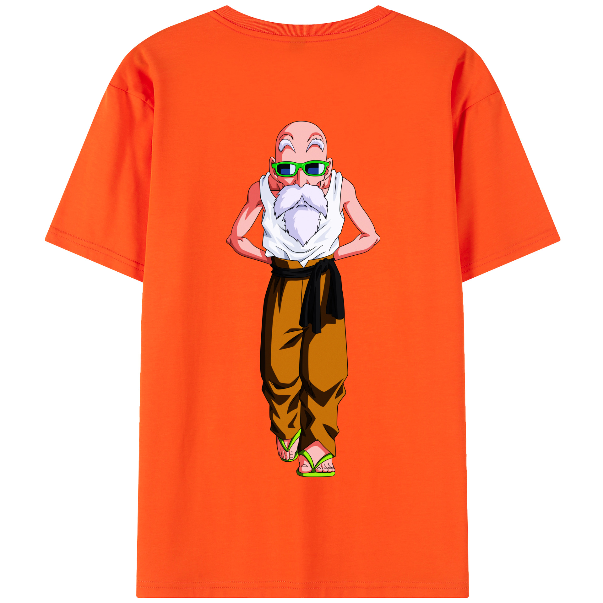 （画像用） ドラゴンボール 亀仙人（かめせんにん） DRAGON BALL Master Roshi Kame Sennin 綿100％半袖Tシャツ（背面プリント）